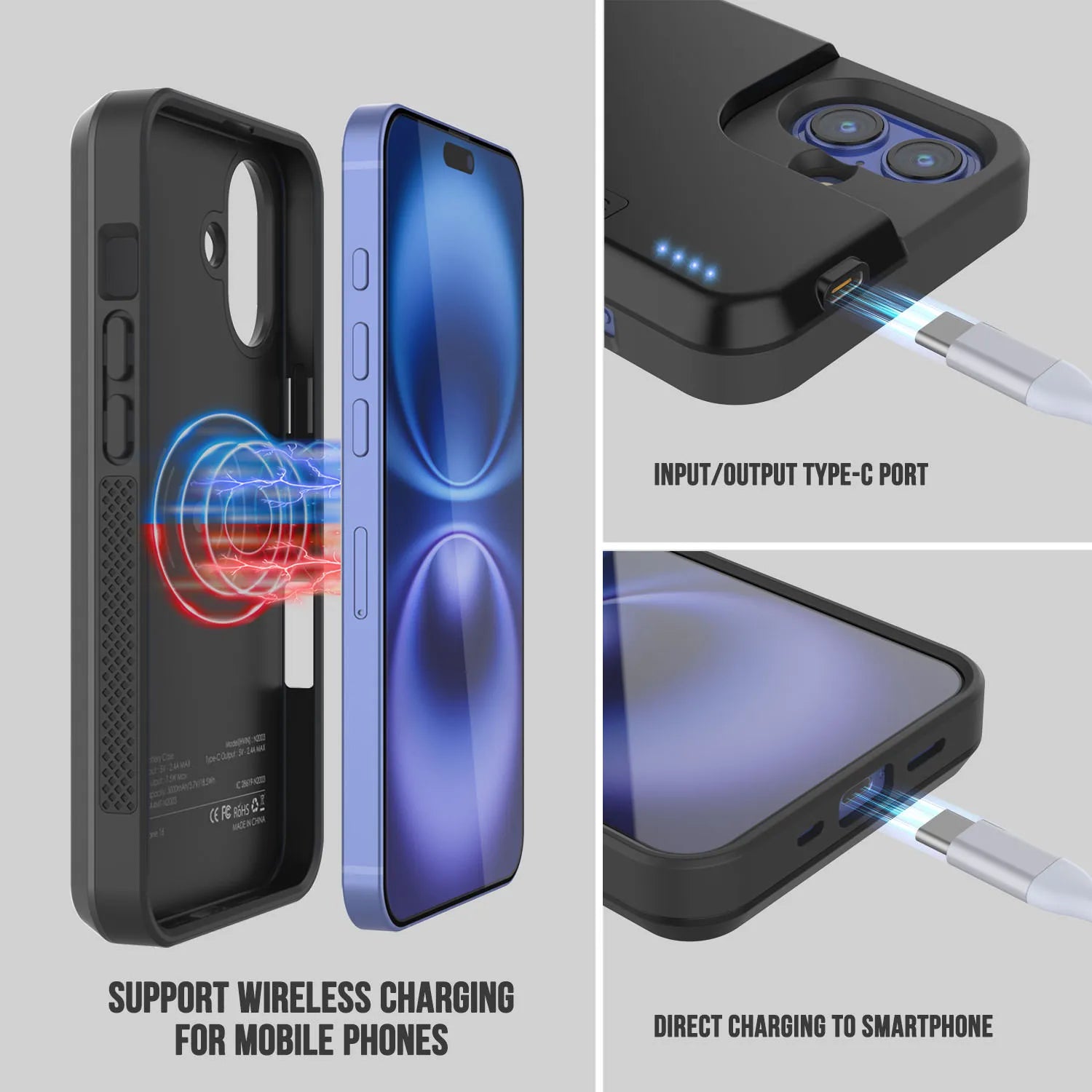 Wireless Charging Iphone Xr Case With Power Bank Power Bank Iphone