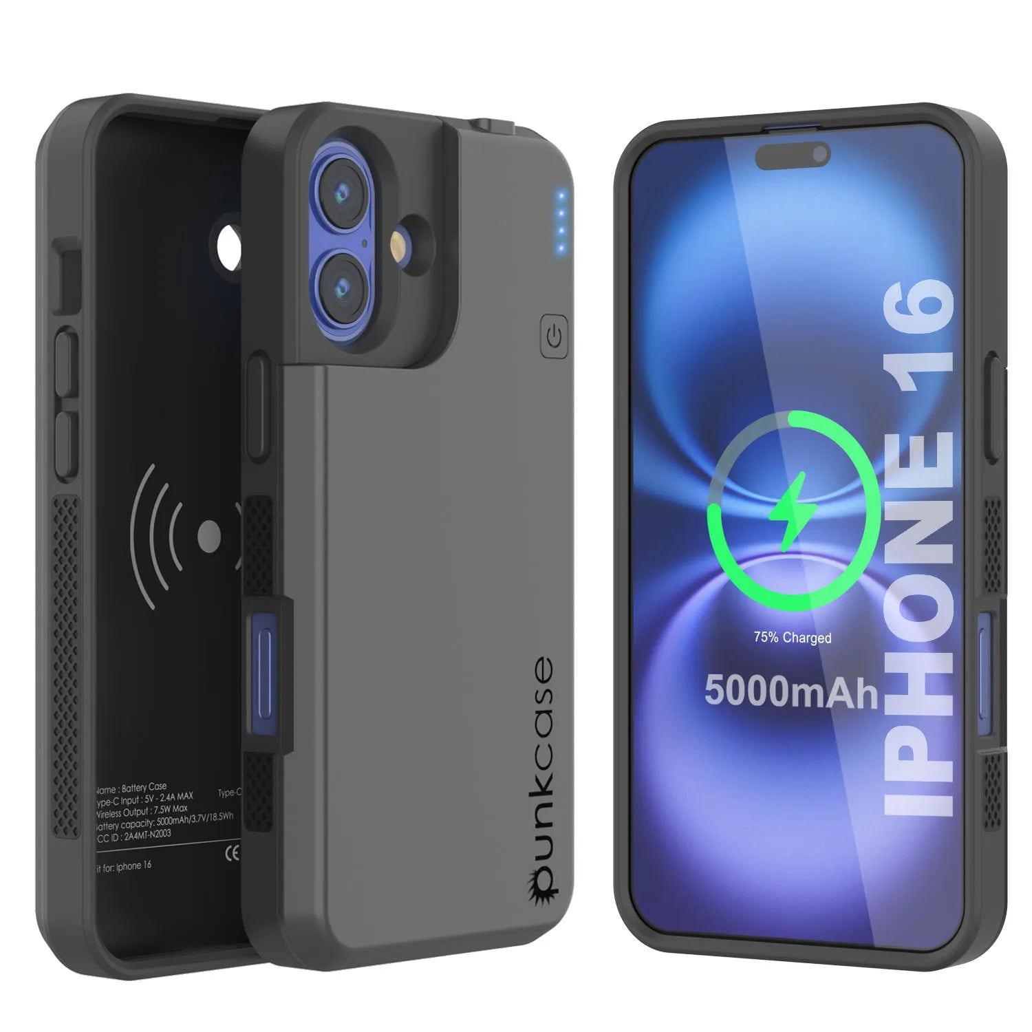 YONHUIZI Accuhoes voor iPhone 17 Pro (6,3 inch), 7000 mAh YONHUIZI Accuhoes voor iPhone 17 Pro (6,3 inch), 7000 mAh