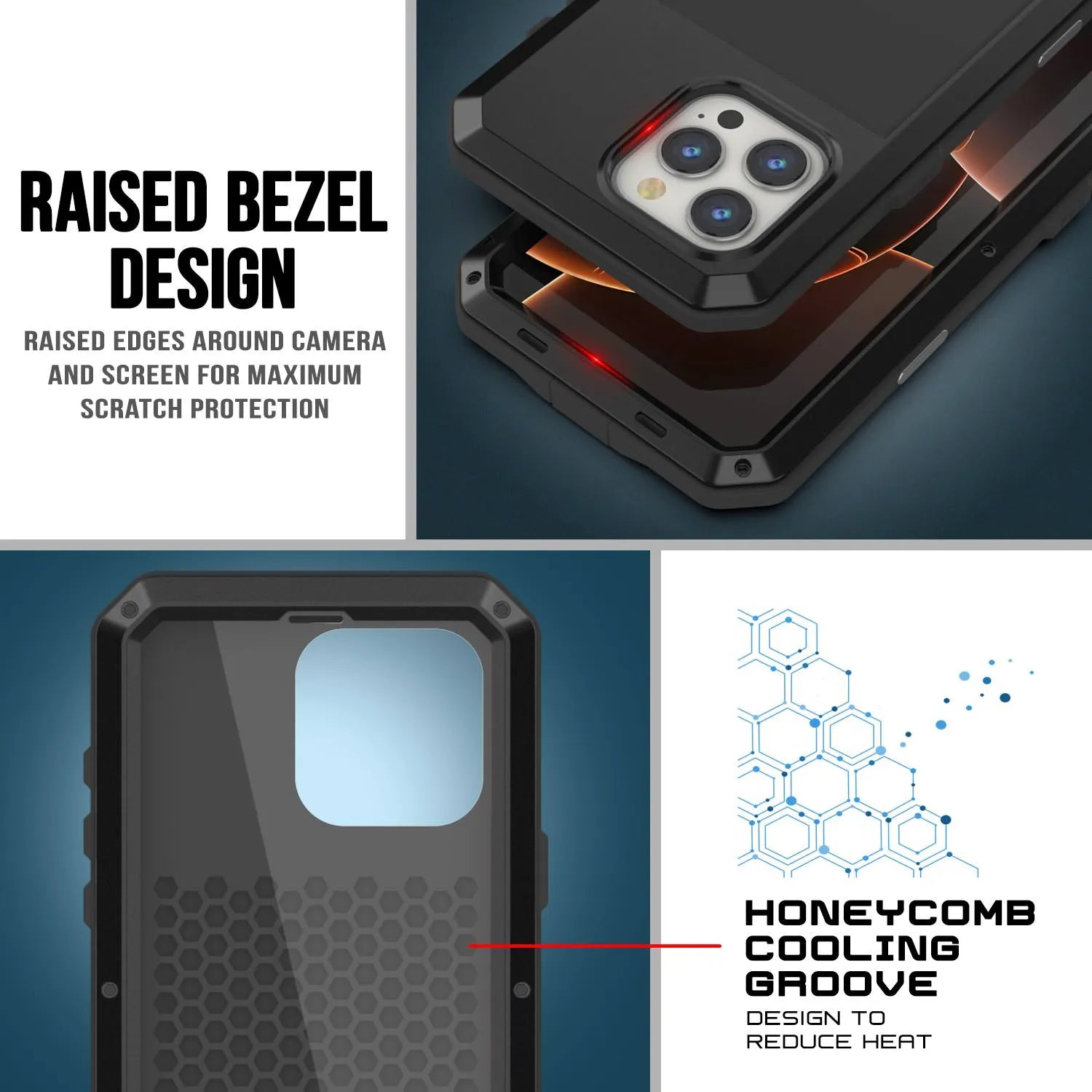 thumbnail image 2 of Shockproof Honeycomb Hybrid Armor Case For Xiaomi Mi 11 Ultra - Matte Soft Cover 2 of 4