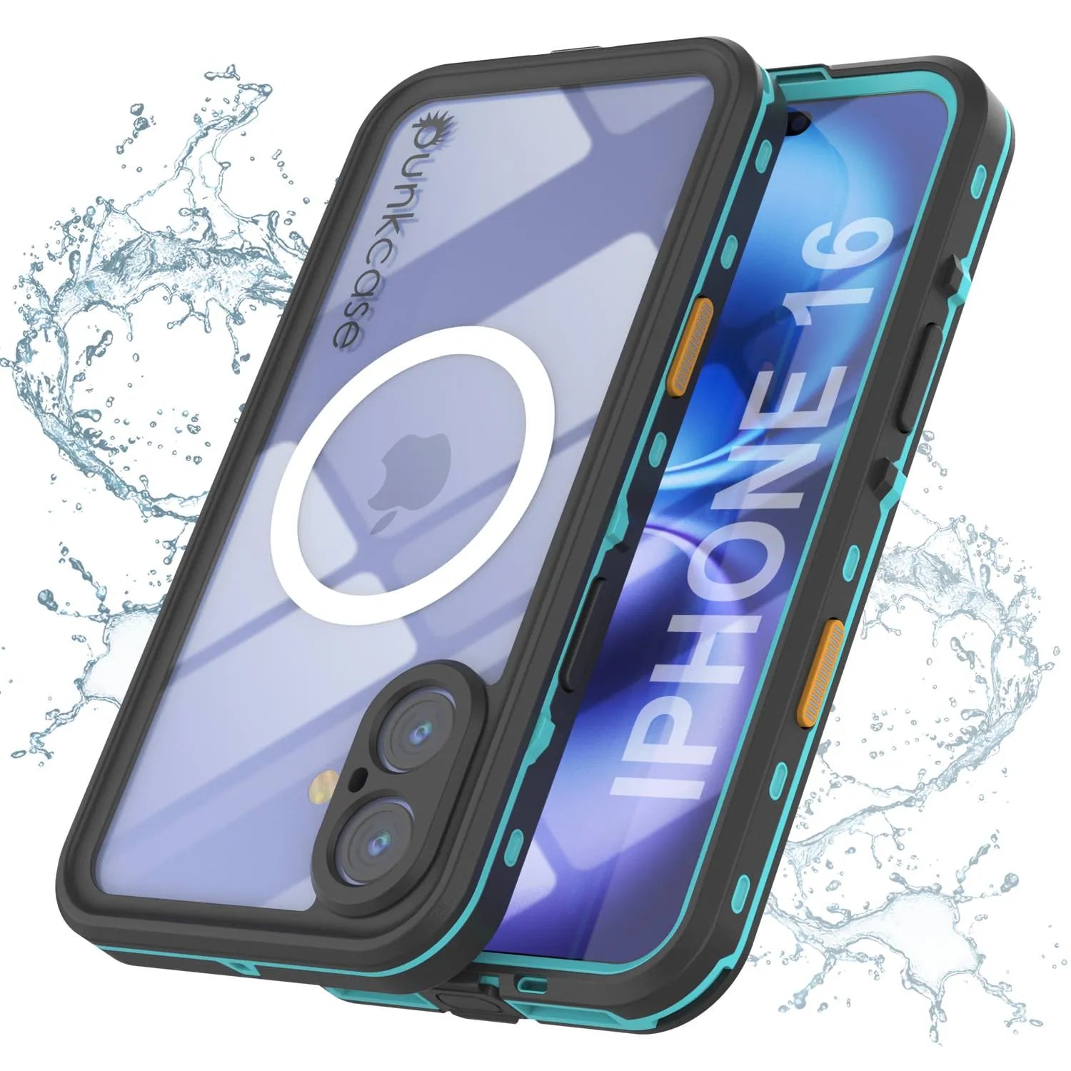 iPhone 16 Waterproof Case, Punkcase SpikeStar Teal Series | Thin Fit 6.6ft Underwater IP68, Teal iPhone 16 Waterproof Case, Punkcase SpikeStar Teal Series | Thin Fit 6.6ft Underwater IP68, Teal