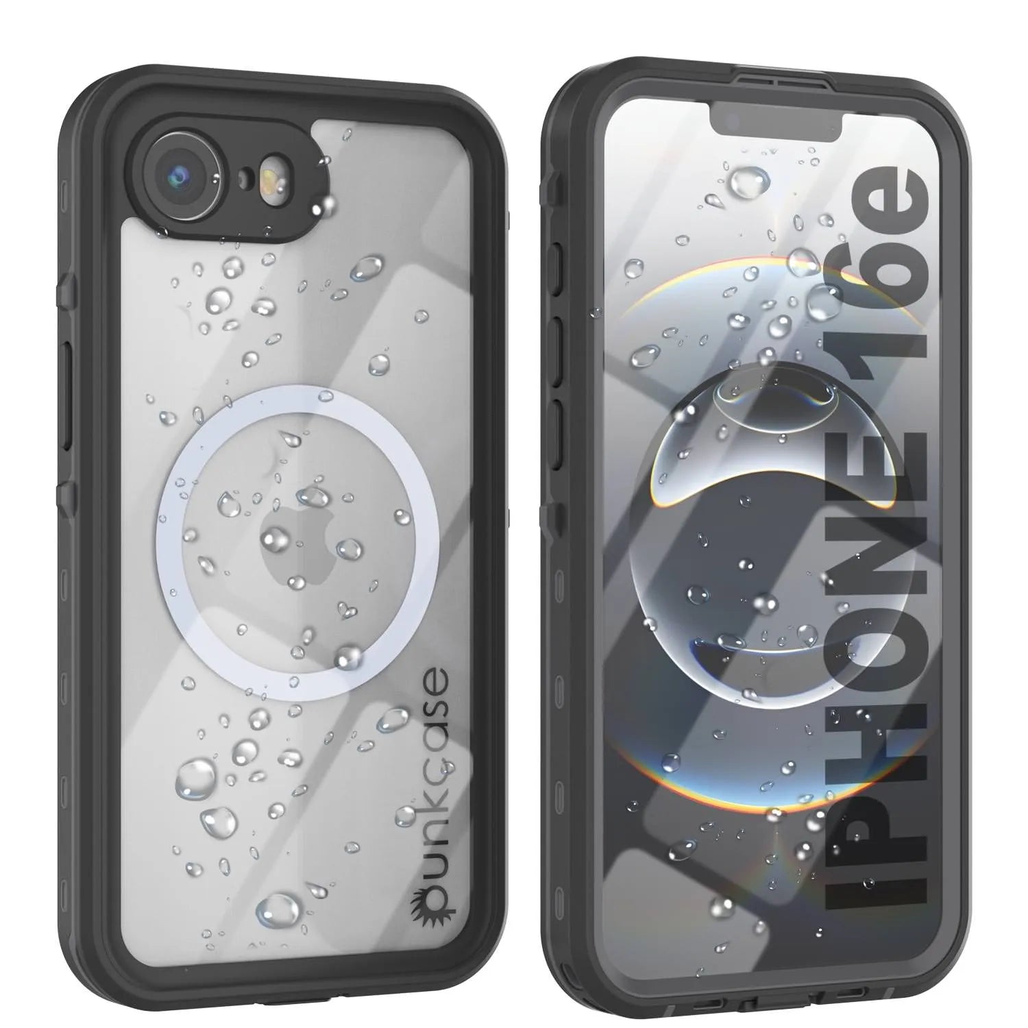 iPhone 16e Waterproof IP68 Case, Punkcase [Black] [StudStar Series] [Slim Fit]