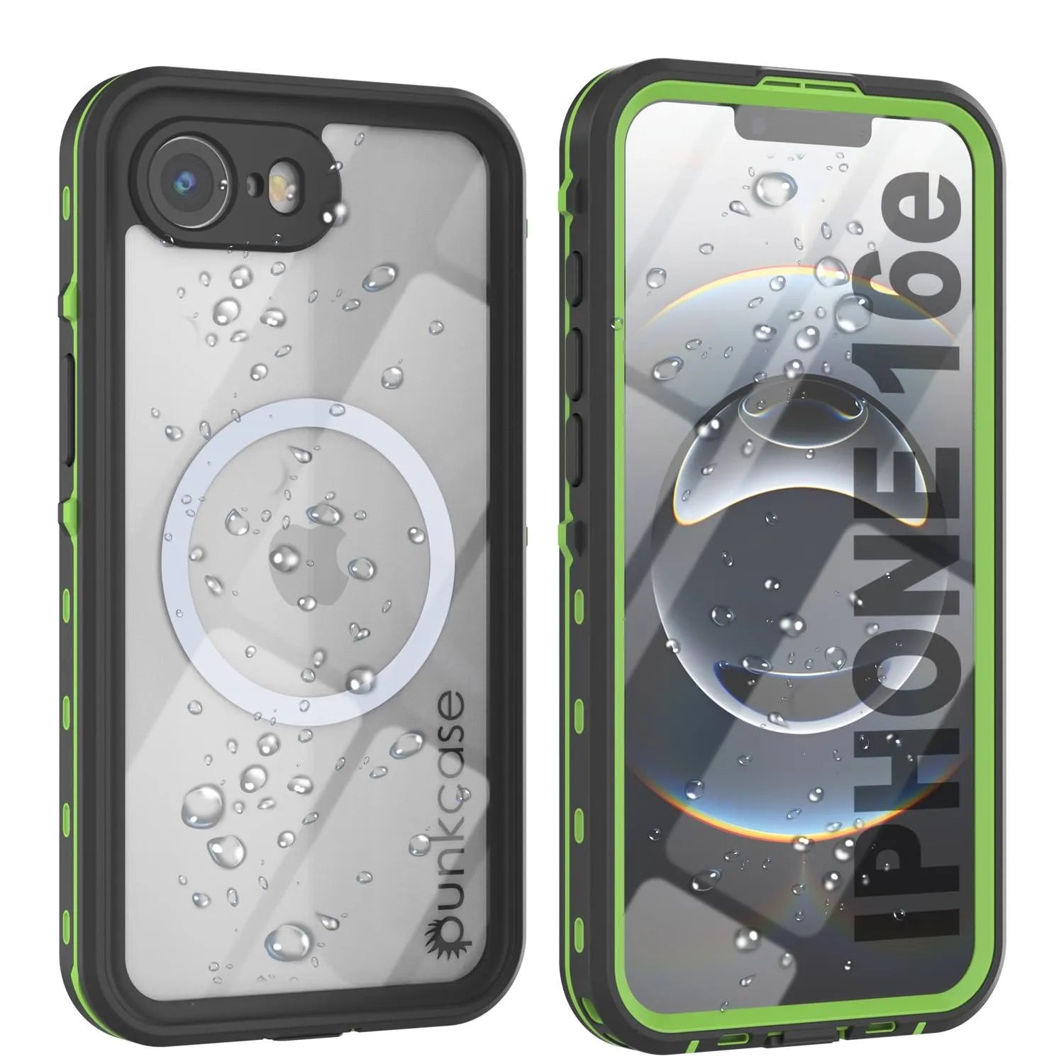 iPhone 16e Waterproof IP68 Case, Punkcase [Light green] [StudStar Series] [Slim Fit] [Dirtproof]