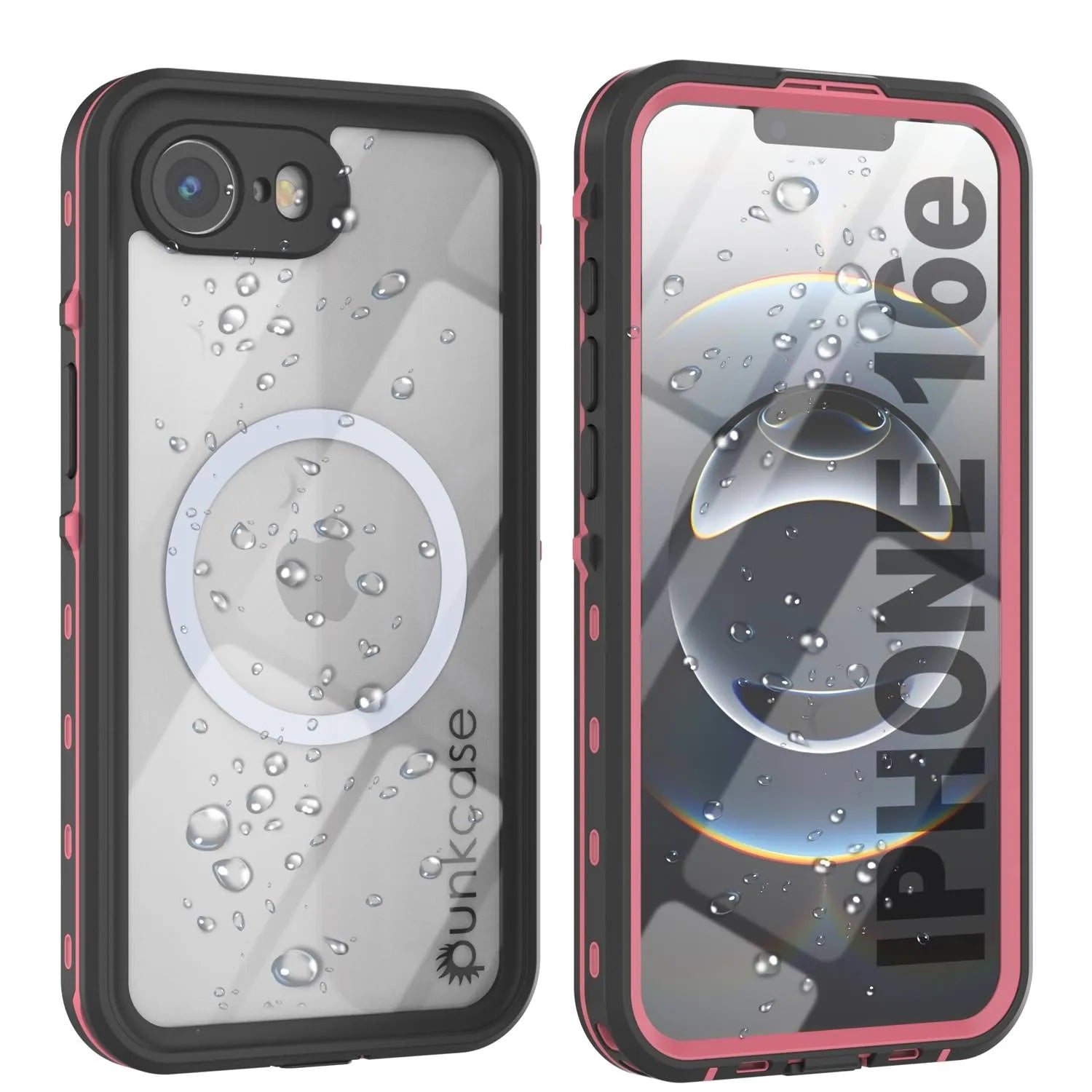 iPhone 16e Waterproof IP68 Case, Punkcase [Pink] [StudStar Series] [Slim Fit] [Dirtproof]