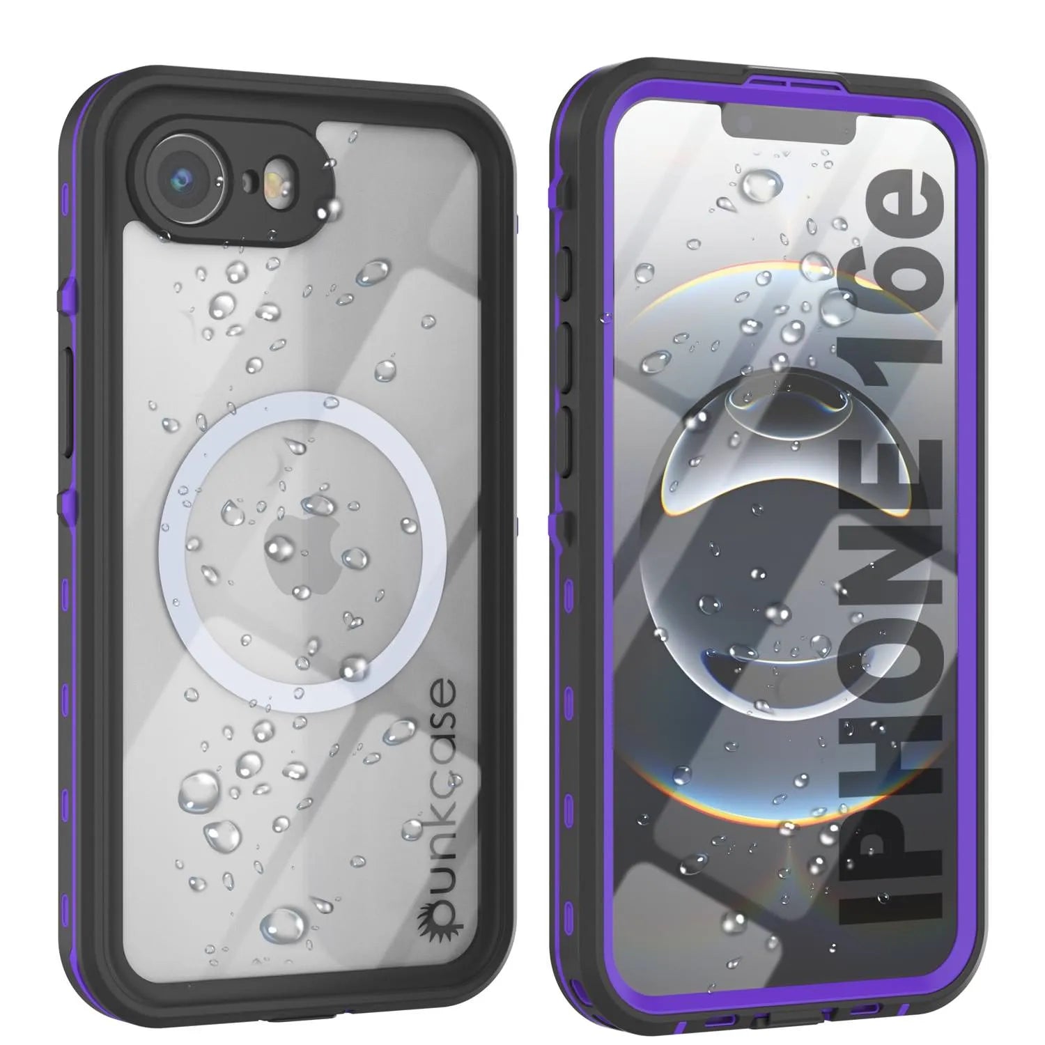 iPhone 16e Waterproof IP68 Case, Punkcase [Purple] [StudStar Series] [Slim Fit] [Dirtproof]