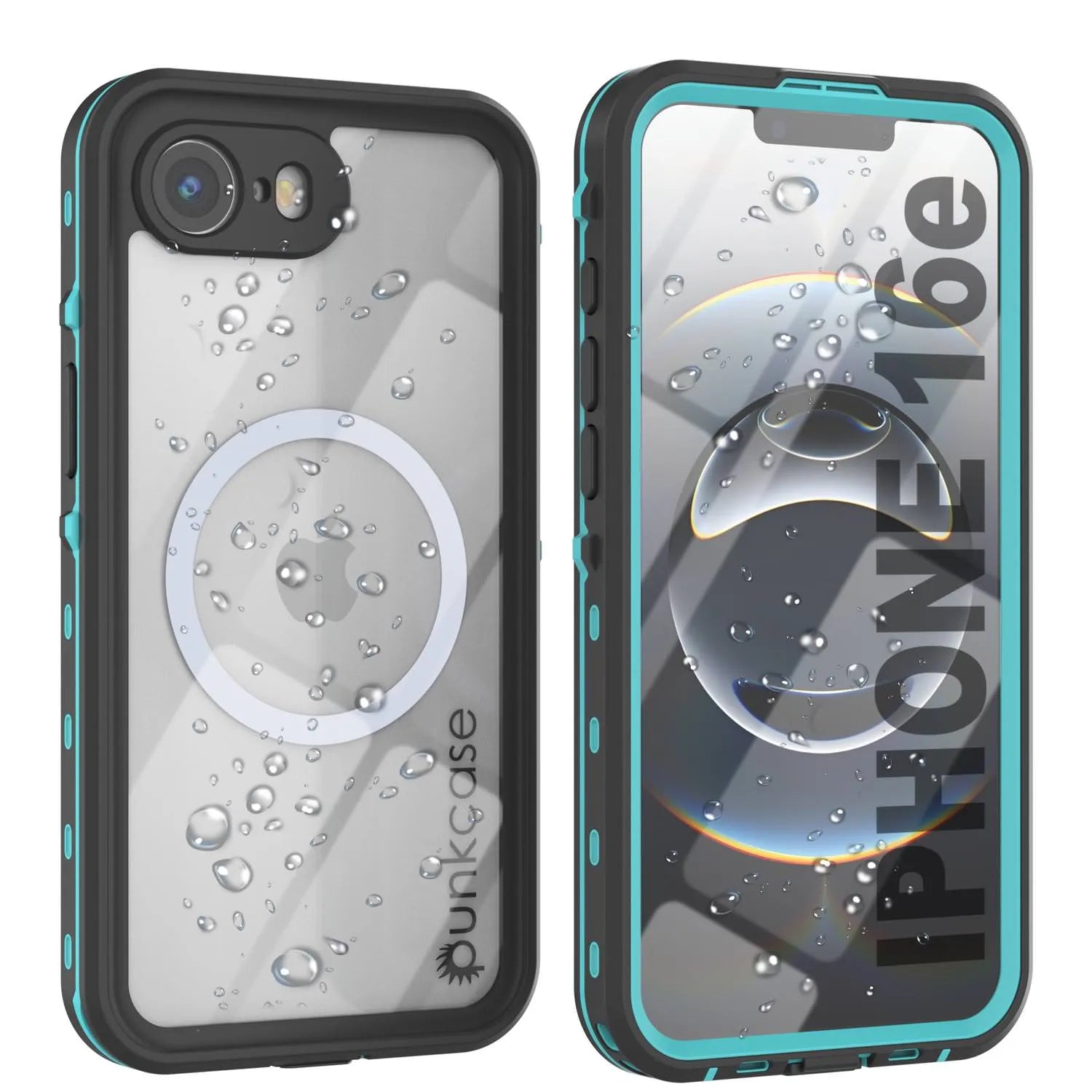 iPhone 16e Waterproof IP68 Case, Punkcase [Teal] [StudStar Series] [Slim Fit]
