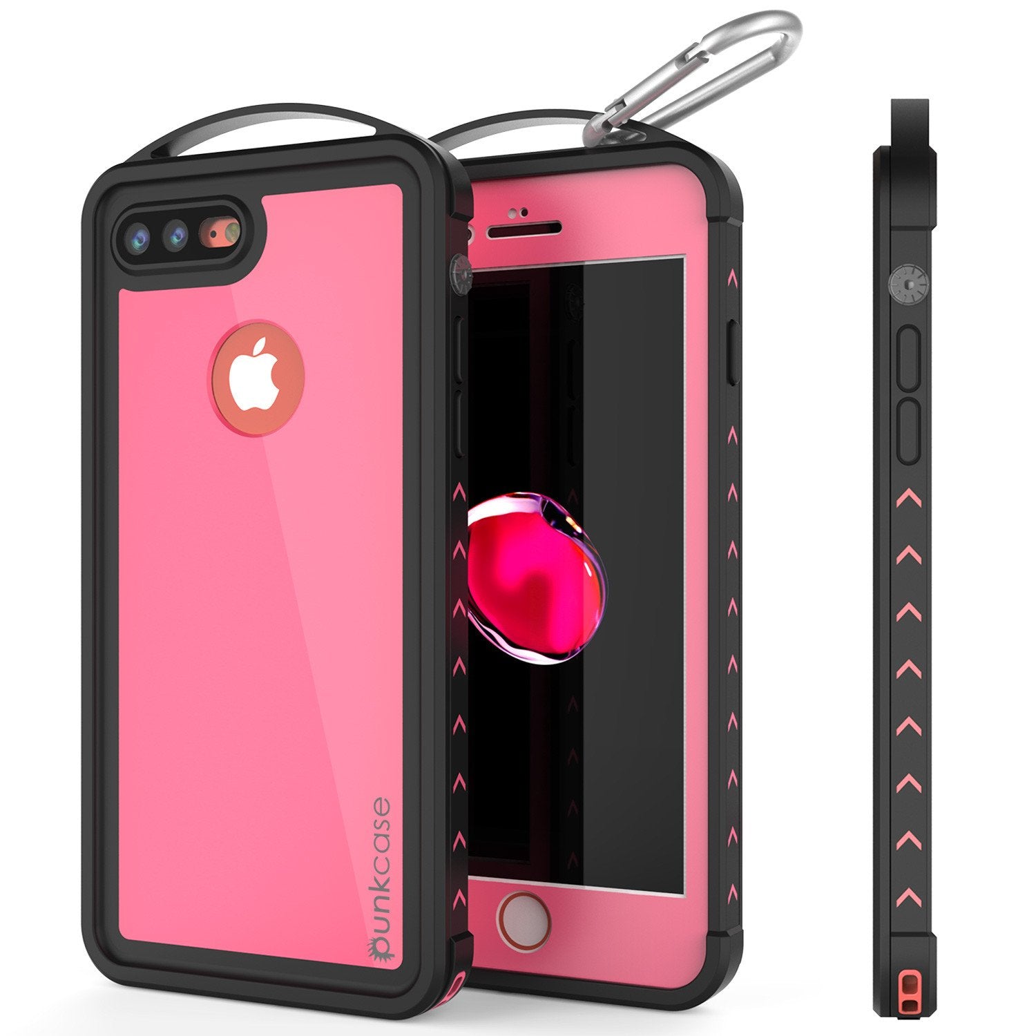 iPhone 8+ Plus Waterproof Case, Punkcase ALPINE Series, Pink | Heavy Duty Armor Cover