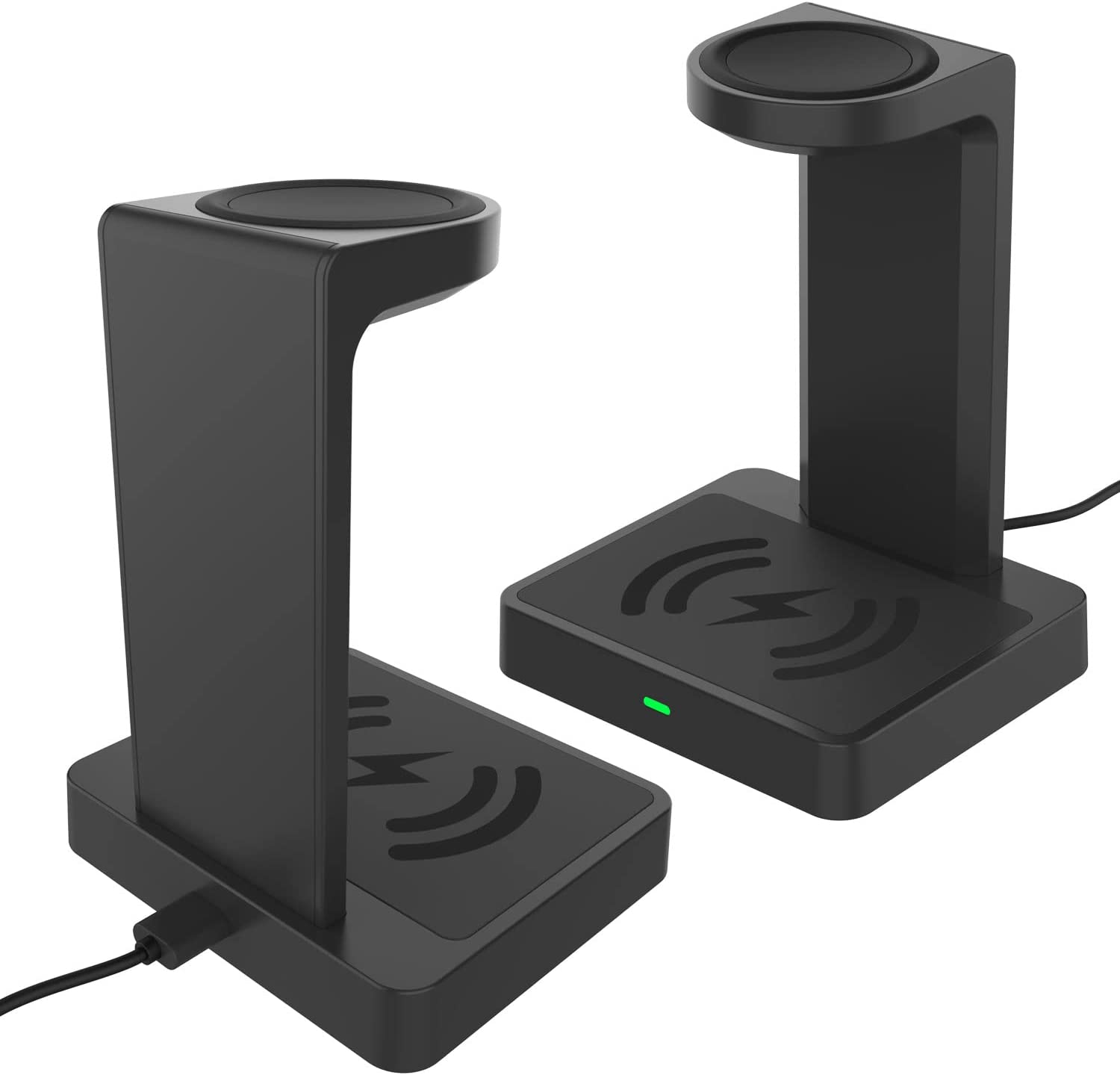 Punkcase 2 in 1 wireless-charging-station for your Apple Watch & AirPods [Black]
