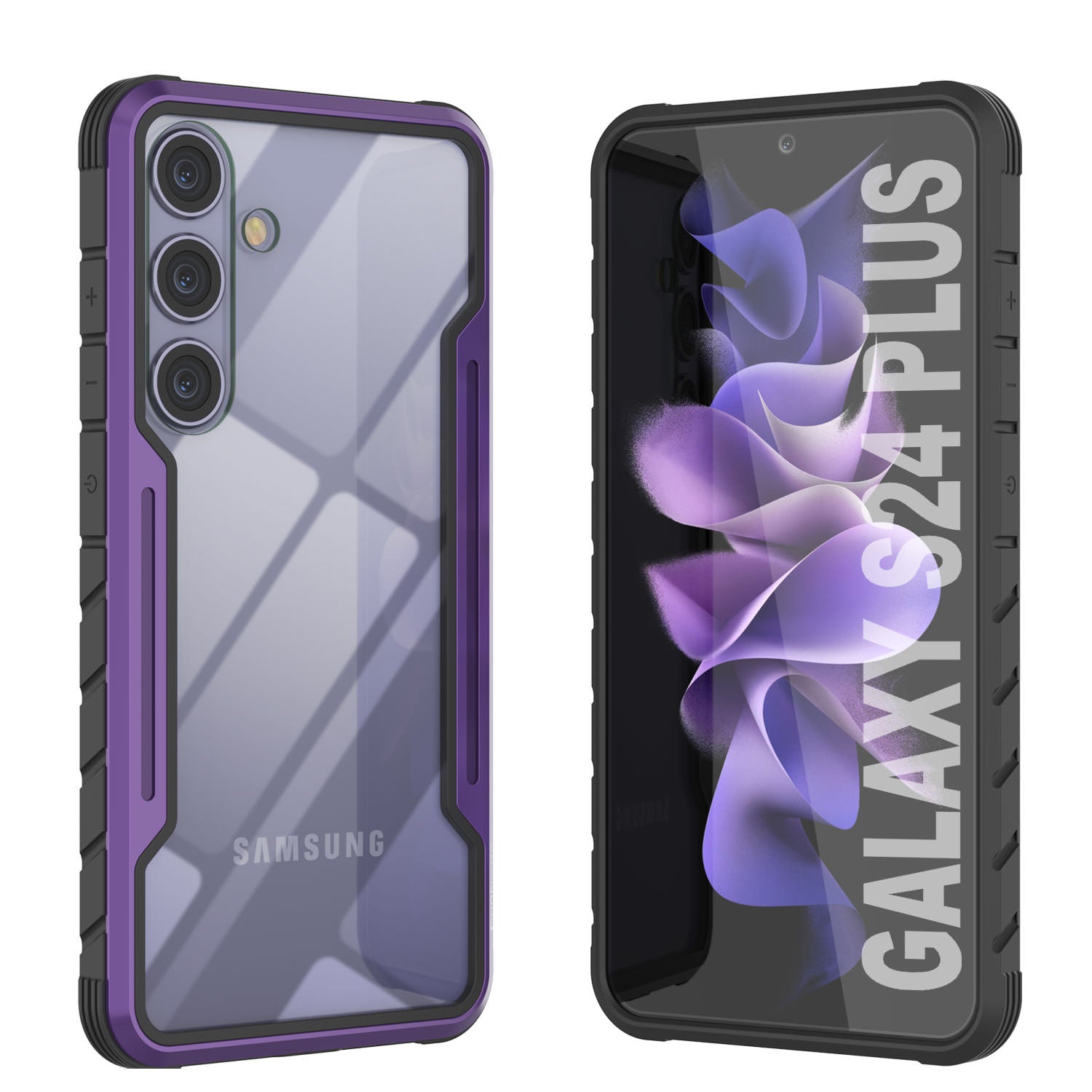 Punkcase S24+ Plus Armor Stealth Case Protective Military Grade Multilayer Cover [Purple]