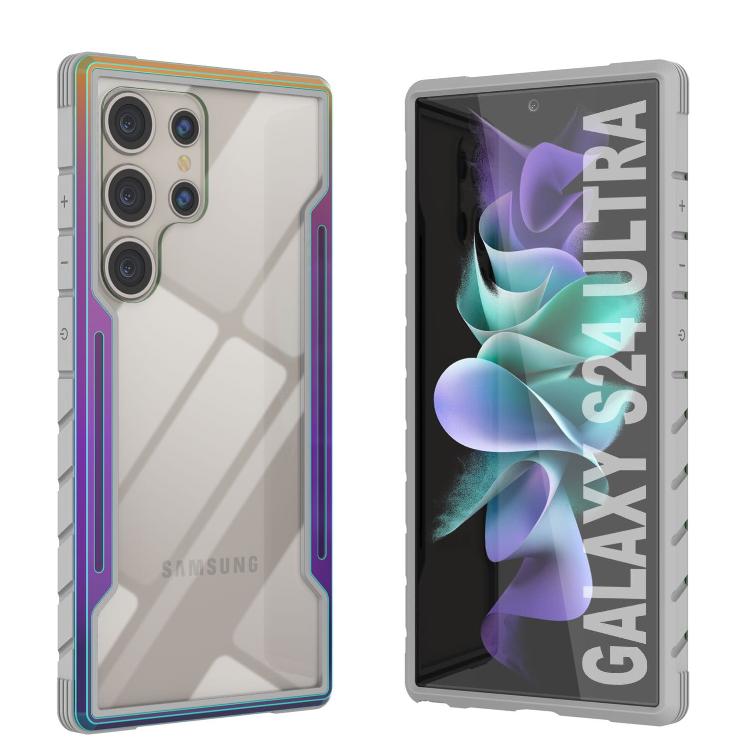 Punkcase S24 Ultra Armor Stealth Case Protective Military Grade Multilayer Cover [Rainbow]