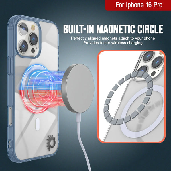 Scratch Charging Punkcase iPhone 16 Pro Magnetic Wireless Charging Case [ClearMag Serie ...