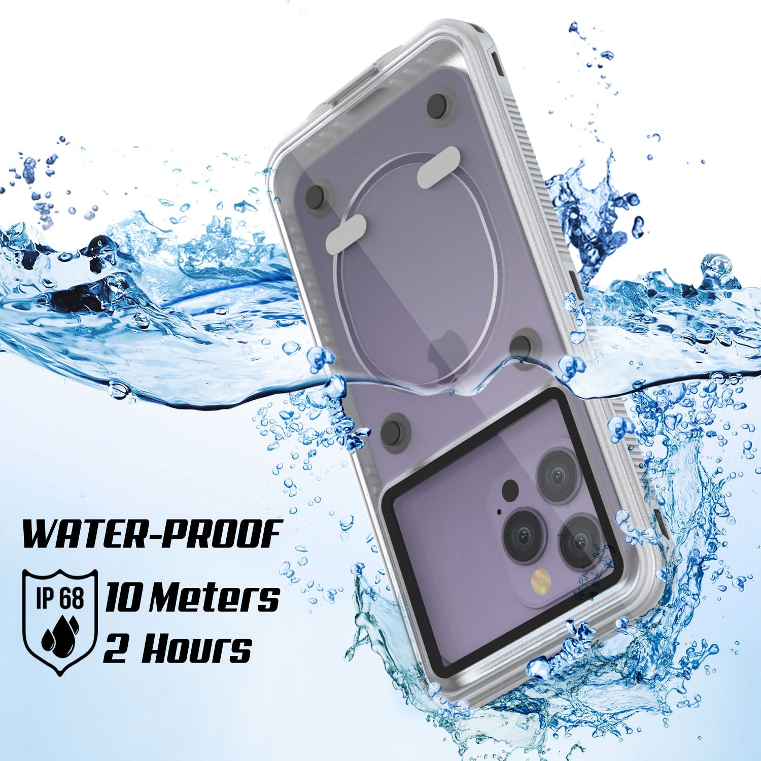 Galaxy S7 Waterproof Case, Punkcase StudStar White Thin 6.6ft Underwater IP68 Shock/Dirt/Snow Proof