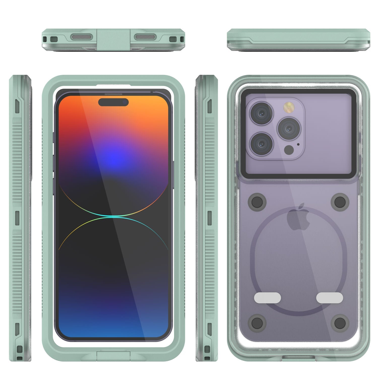 iPhone 8+ Plus Waterproof Case, PUNKcase CRYSTAL Light Green  W/ Attached Screen Protector  | Warranty