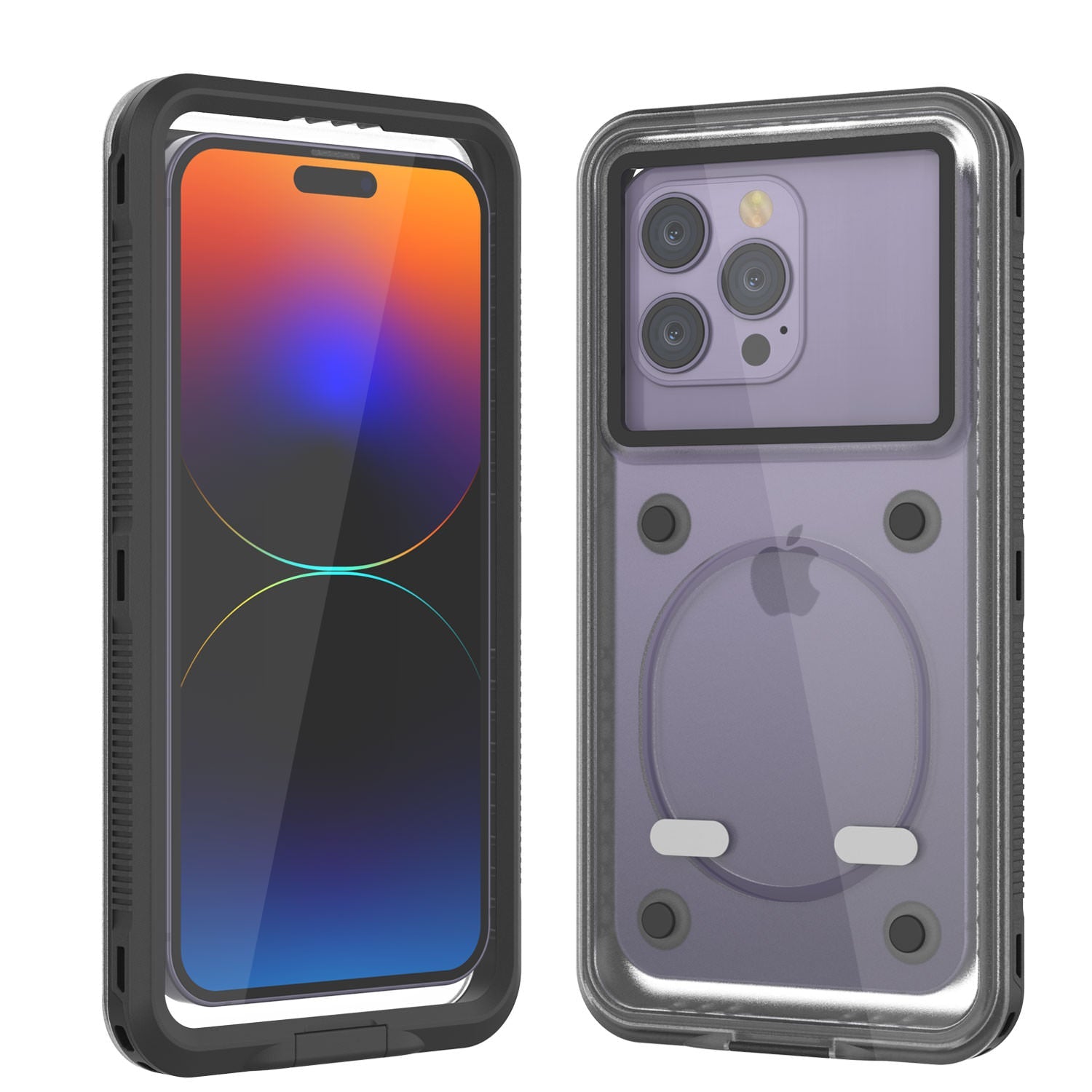 Apple iPhone 7 Waterproof Case, PUNKcase CRYSTAL Black W/ Attached Screen Protector  | Warranty