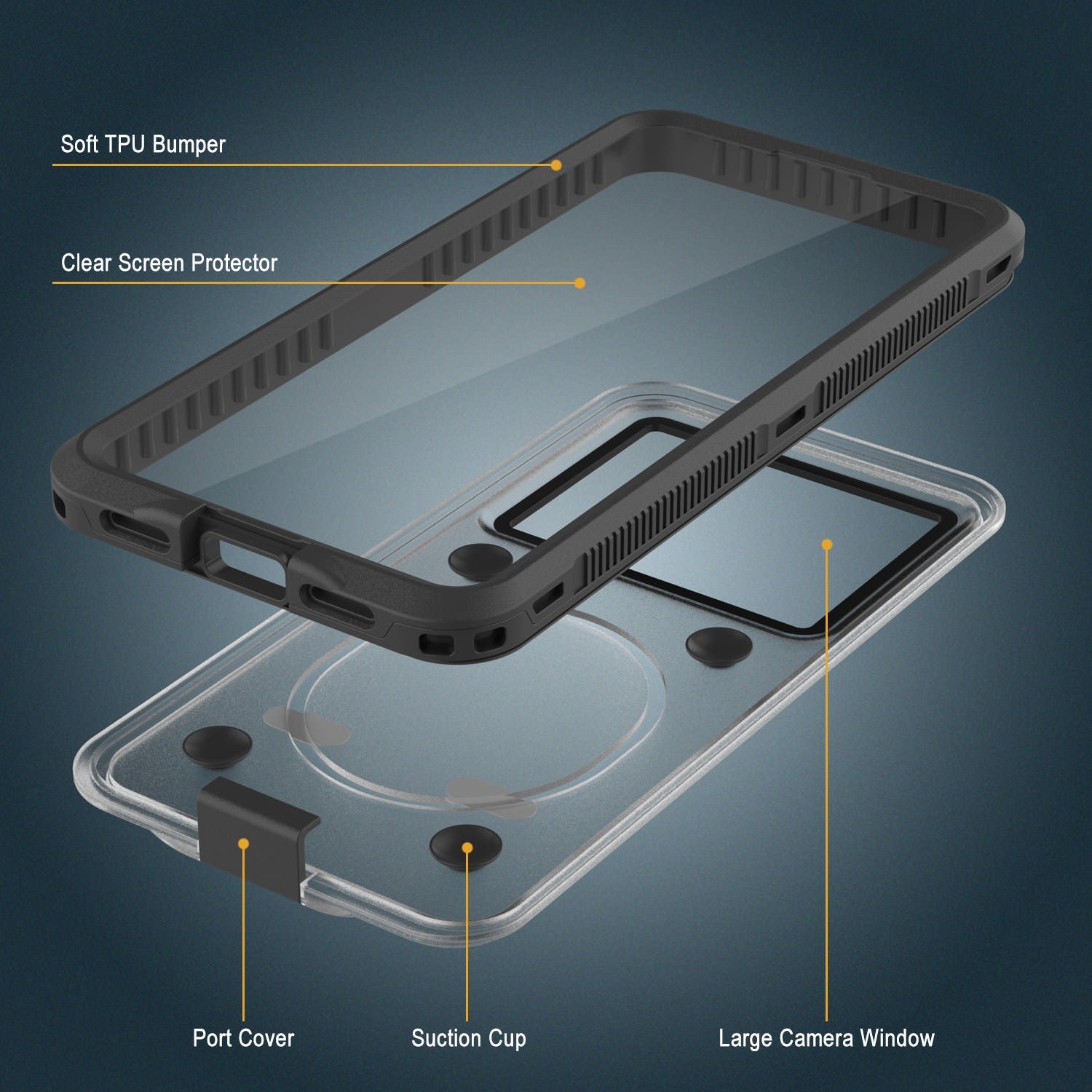 Punkcase iPhone 11 Pro Max Waterproof Case [Aqua Series] Armor Cover [Black]