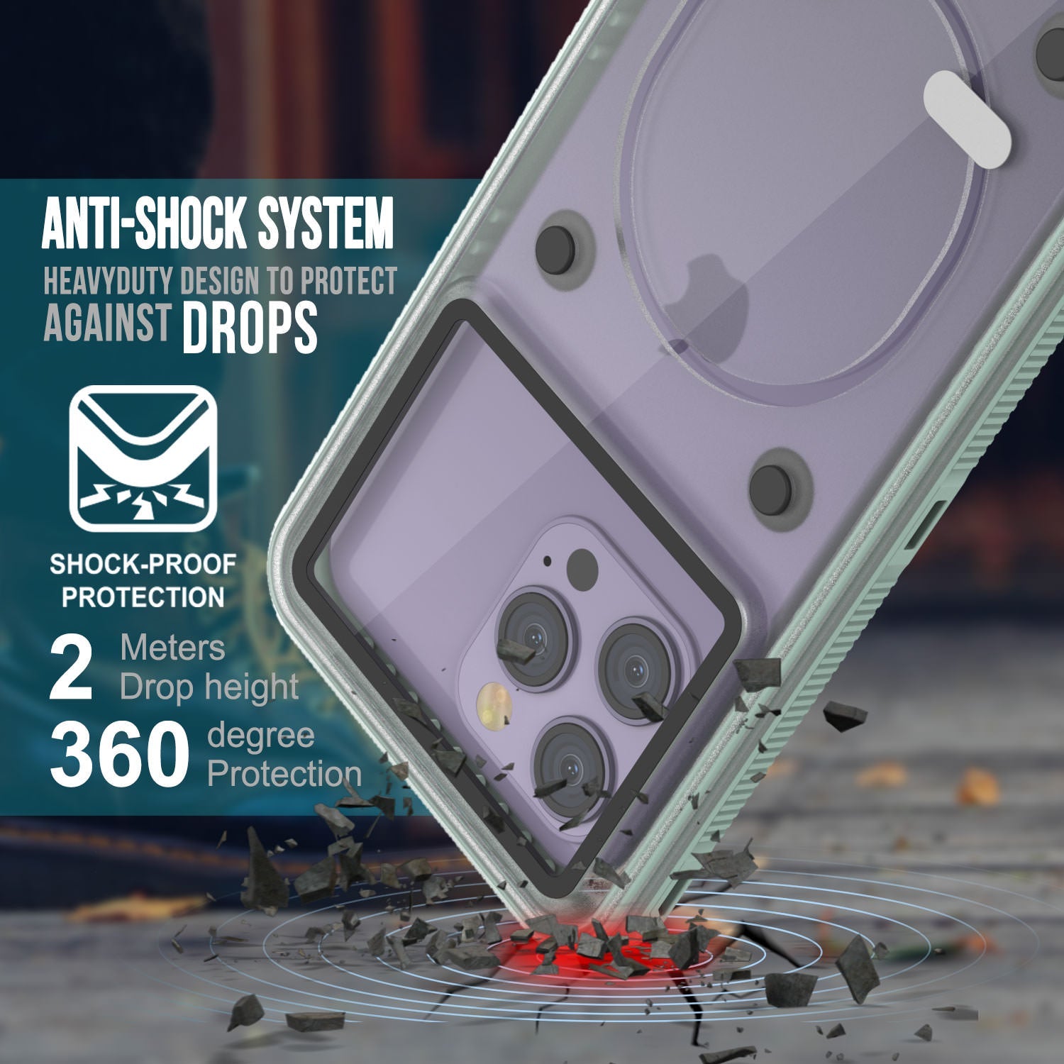 Galaxy S6 Waterproof Case PunkCase StudStar Light Green Thin 6.6ft Underwater IP68 Shock/Dirt Proof