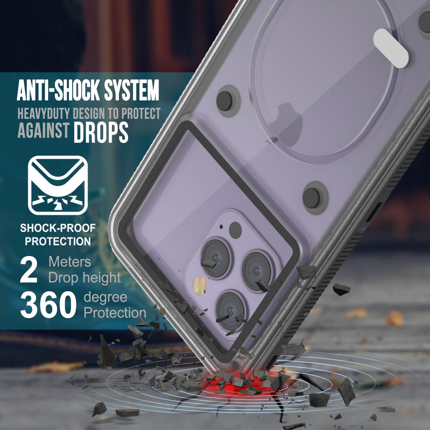 iPhone SE (4.7") Waterproof Case, Punkcase ALPINE Series, Light Blue | Heavy Duty Armor Cover