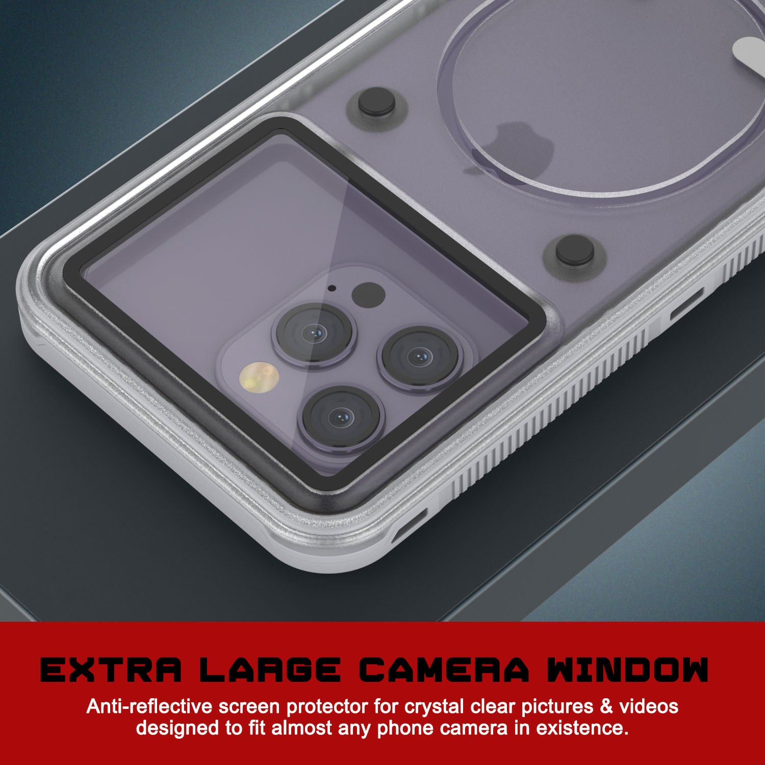 Punkcase Aquatouch Diving Case | Universal IP68 Waterproof Cover for Scuba Diving, Snorkelling & Snowboarding [White]