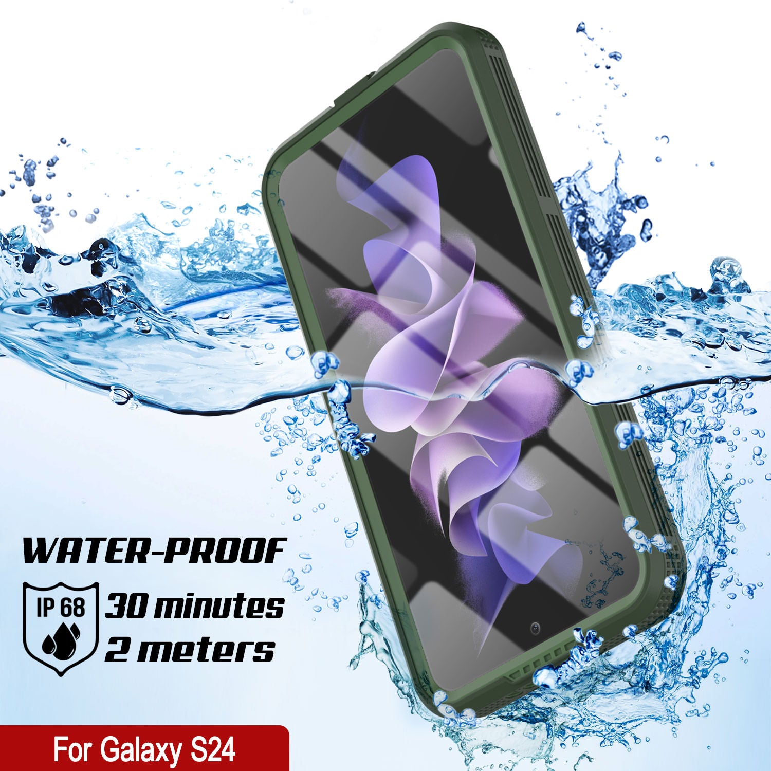 Galaxy S24 Ultra Waterproof Case [Alpine 2.0 Series] [Slim Fit] [IP68 Certified] [Shockproof] [Light Green]