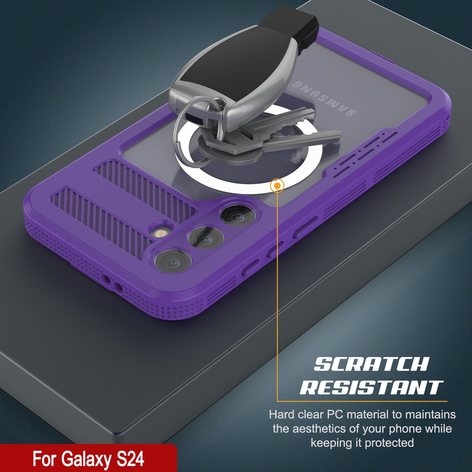 Galaxy S24 Ultra Waterproof Case [Alpine 2.0 Series] [Slim Fit] [IP68 Certified] [Shockproof] [Purple]