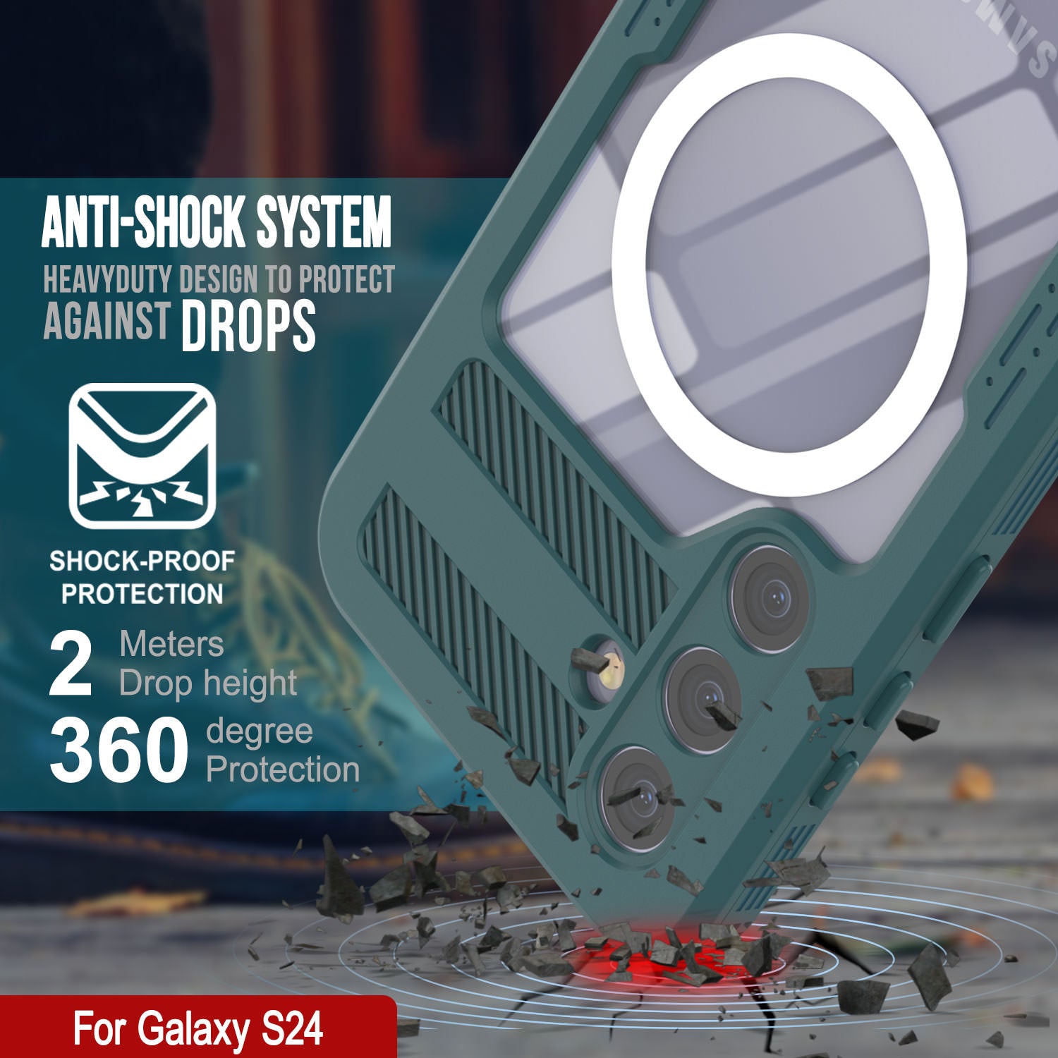 Galaxy S24 Waterproof Case [Alpine 2.0 Series] [Slim Fit] [IP68 Certified] [Shockproof] [Blue]