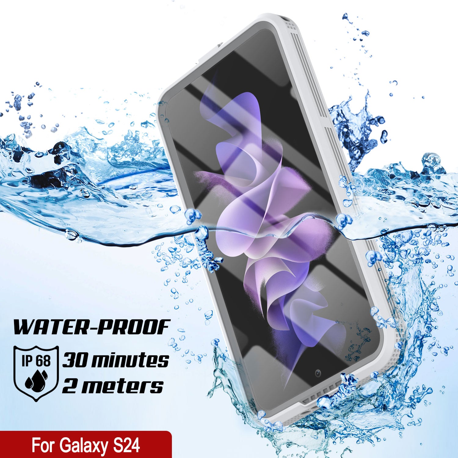 Galaxy S24 Ultra Waterproof Case [Alpine 2.0 Series] [Slim Fit] [IP68 Certified] [Shockproof] [White]
