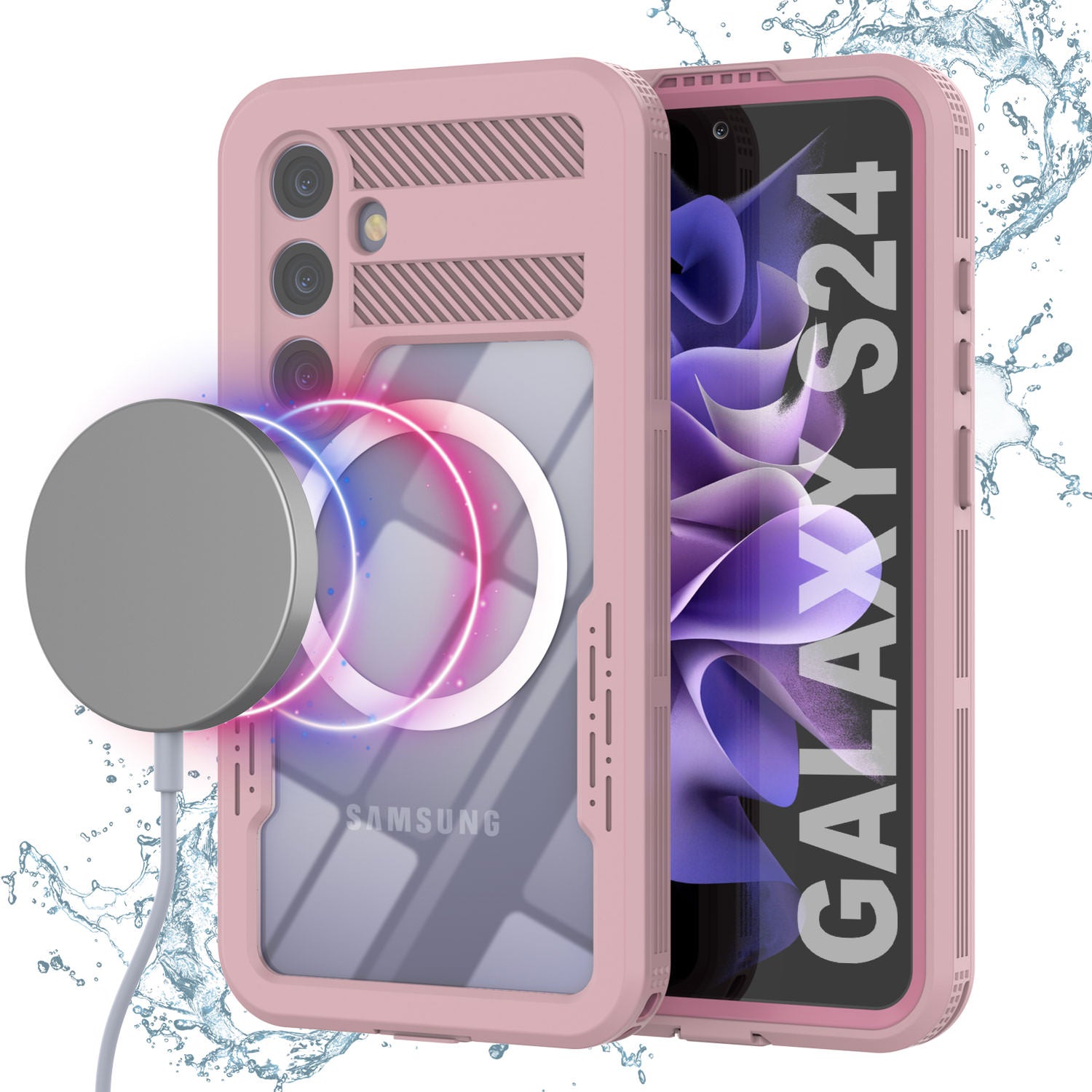 Galaxy S24 Ultra Waterproof Case [Alpine 2.0 Series] [Slim Fit] [IP68 Certified] [Shockproof] [Pink]