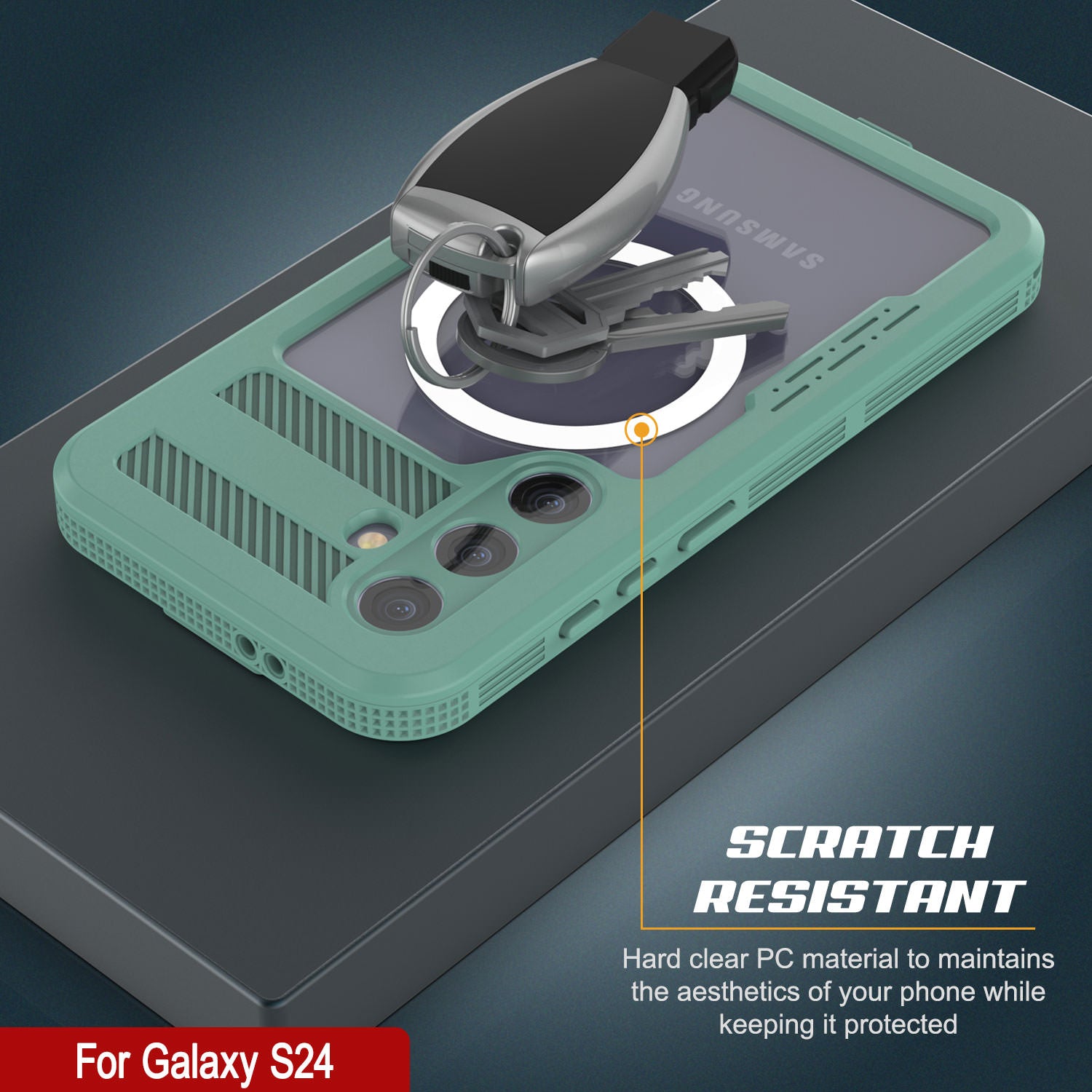 Galaxy S24 Waterproof Case [Alpine 2.0 Series] [Slim Fit] [IP68 Certified] [Shockproof] [Teal]