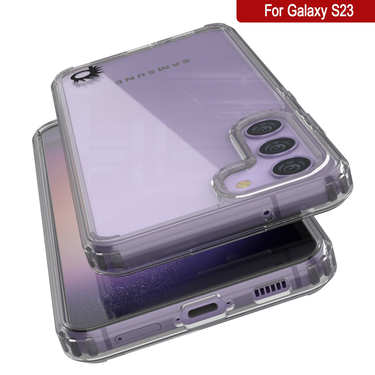Punkcase for Galaxy S23 Case [Lucid 2.0 Series] [Slim Fit] [Clear Back]  W/PunkShield Screen Protector