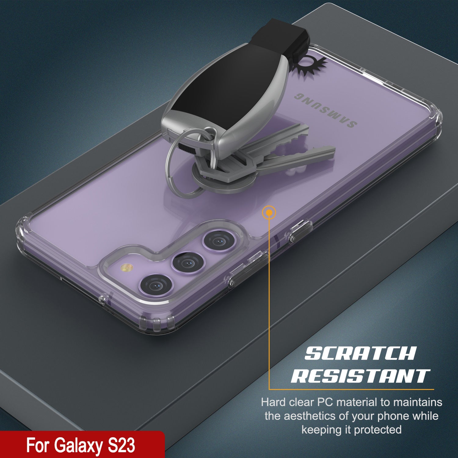 Punkcase for Galaxy S23 Case [Lucid 2.0 Series] [Slim Fit] [Clear Back]  W/PunkShield Screen Protector