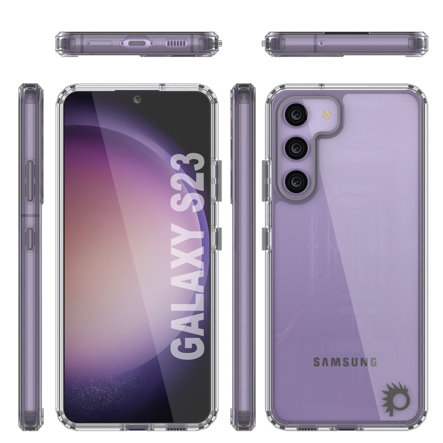 Punkcase for Galaxy S23 Case [Lucid 2.0 Series] [Slim Fit] [Clear Back]  W/PunkShield Screen Protector