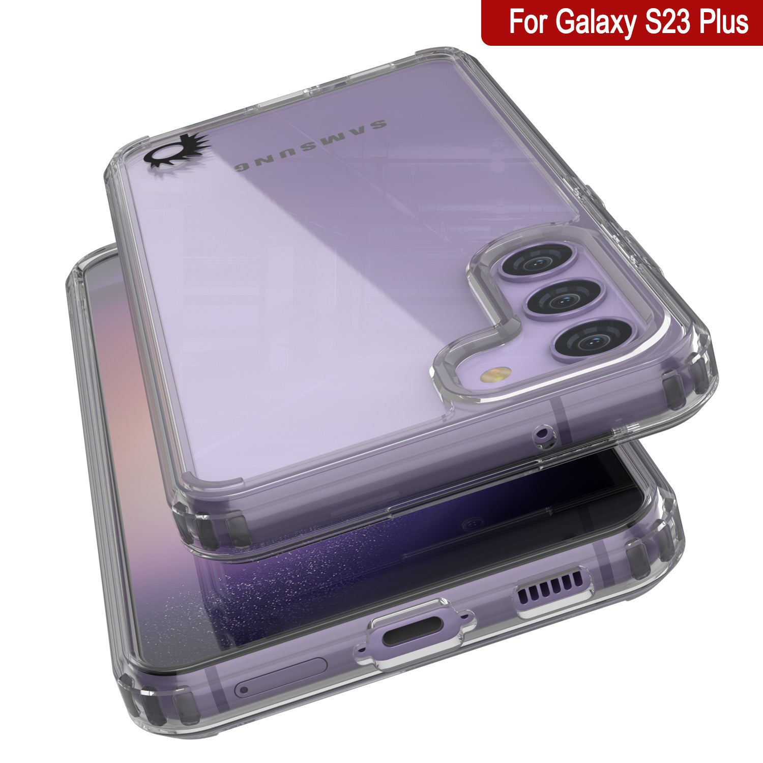 Punkcase for Galaxy S23+ Plus Case [Lucid 2.0 Series] [Slim Fit] [Clear Back]  W/PunkShield Screen Protector