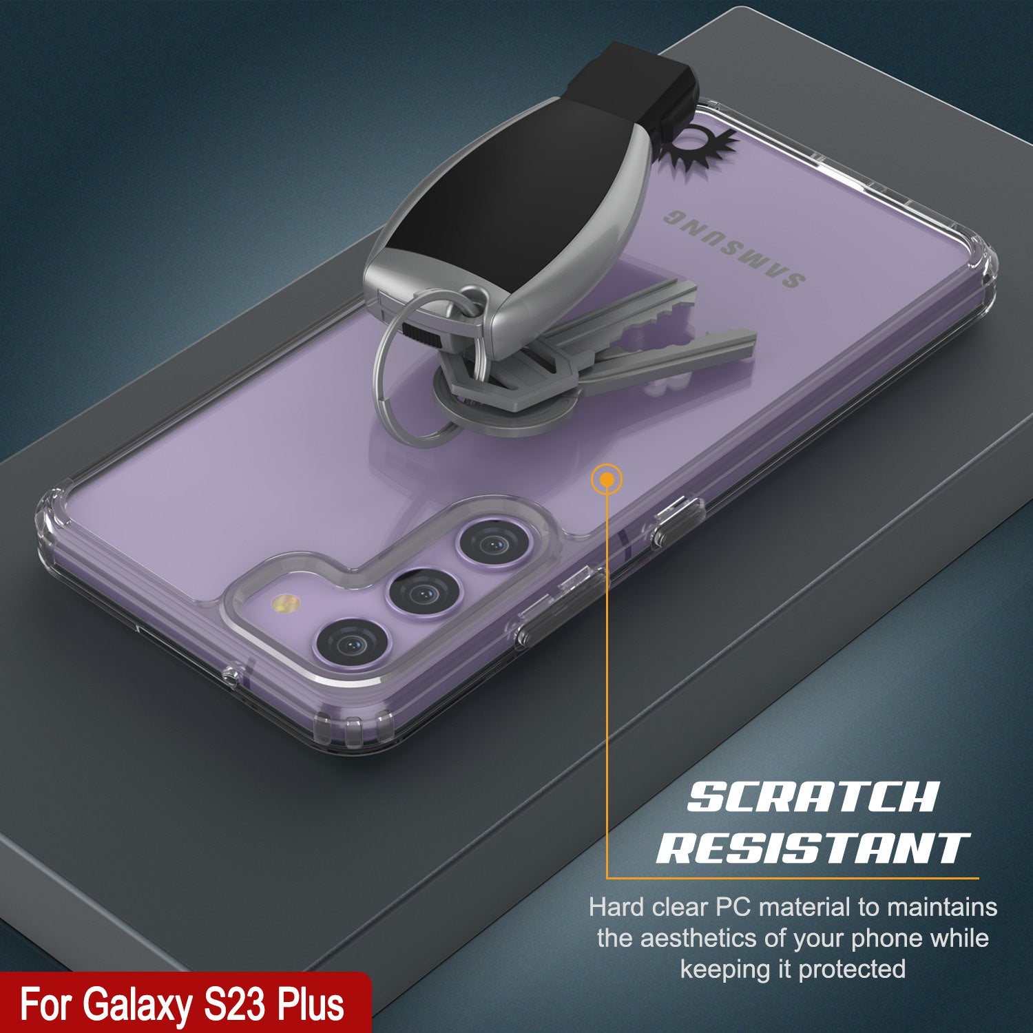 Punkcase for Galaxy S23+ Plus Case [Lucid 2.0 Series] [Slim Fit] [Clear Back]  W/PunkShield Screen Protector