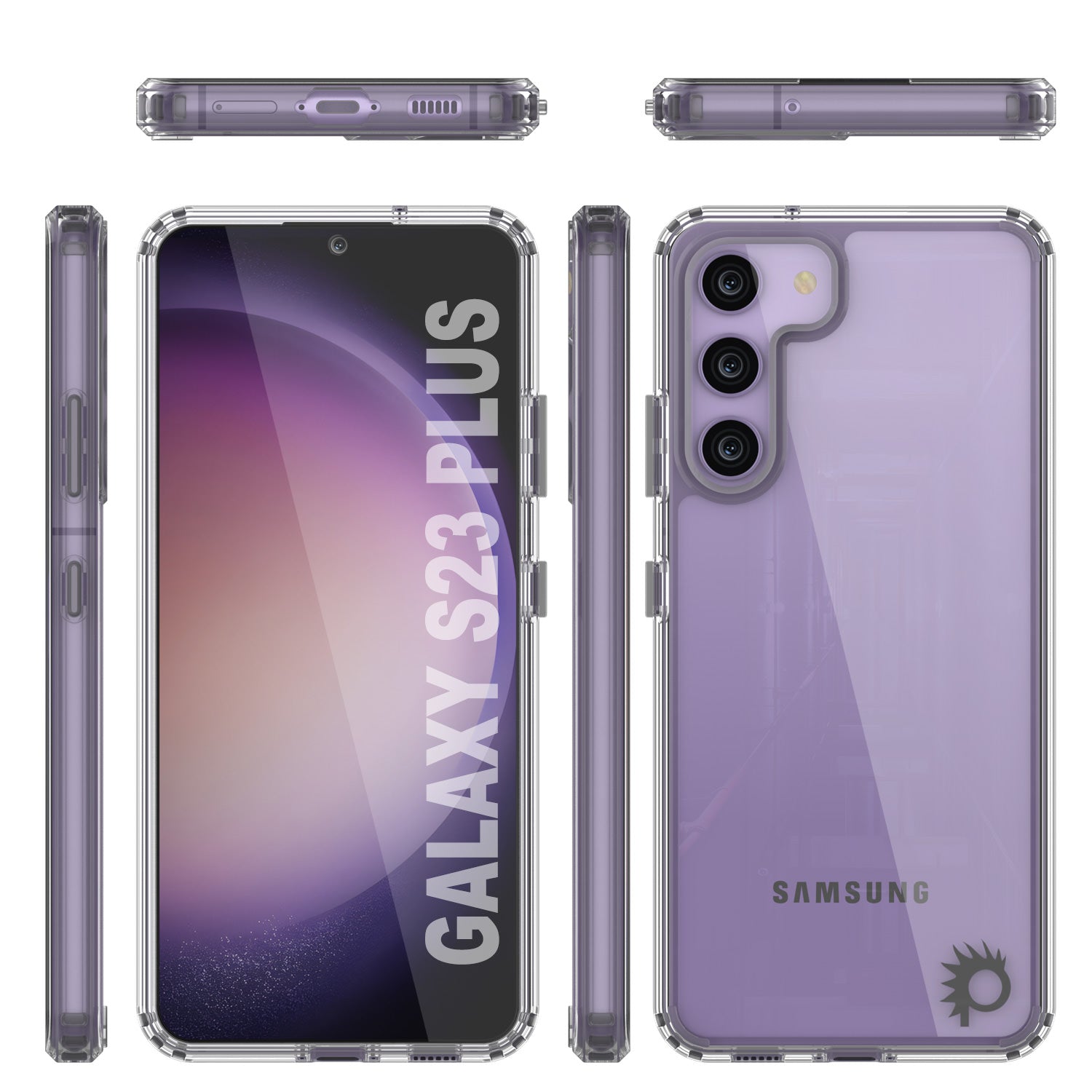 Punkcase for Galaxy S23+ Plus Case [Lucid 2.0 Series] [Slim Fit] [Clear Back]  W/PunkShield Screen Protector