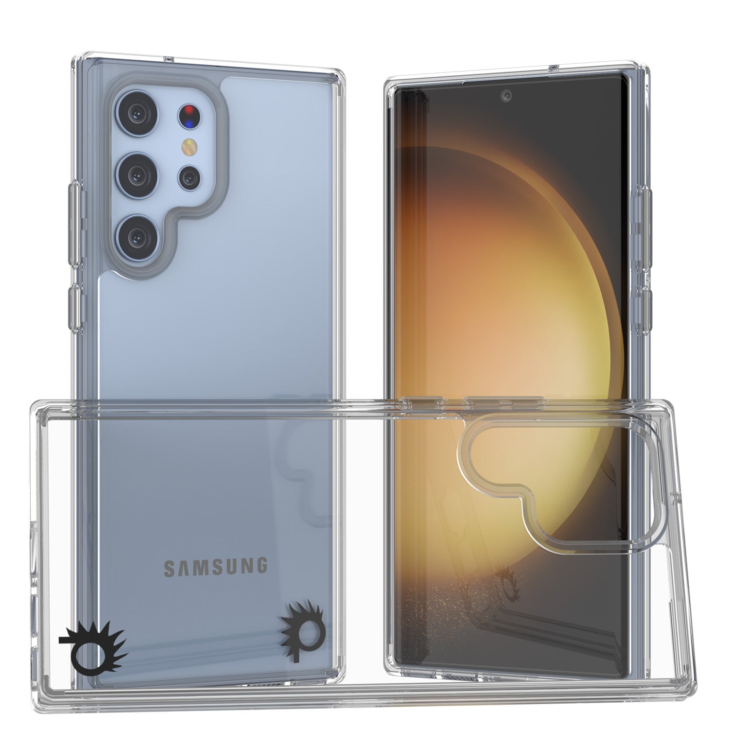 Punkcase for Galaxy S23 Ultra Case [Lucid 2.0 Series] [Slim Fit] [Clear Back]  W/PunkShield Screen Protector