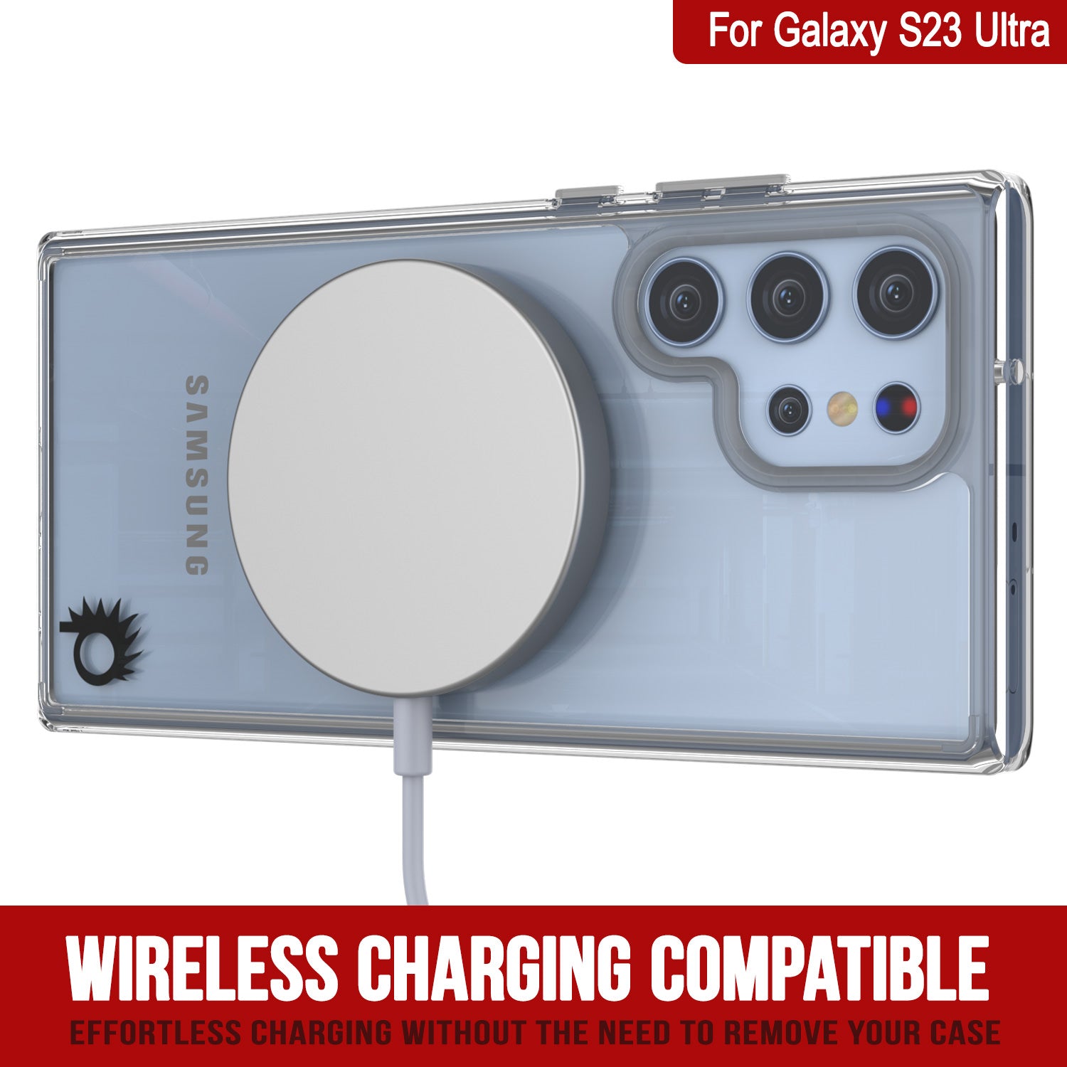 Punkcase for Galaxy S23 Ultra Case [Lucid 2.0 Series] [Slim Fit] [Clear Back]  W/PunkShield Screen Protector