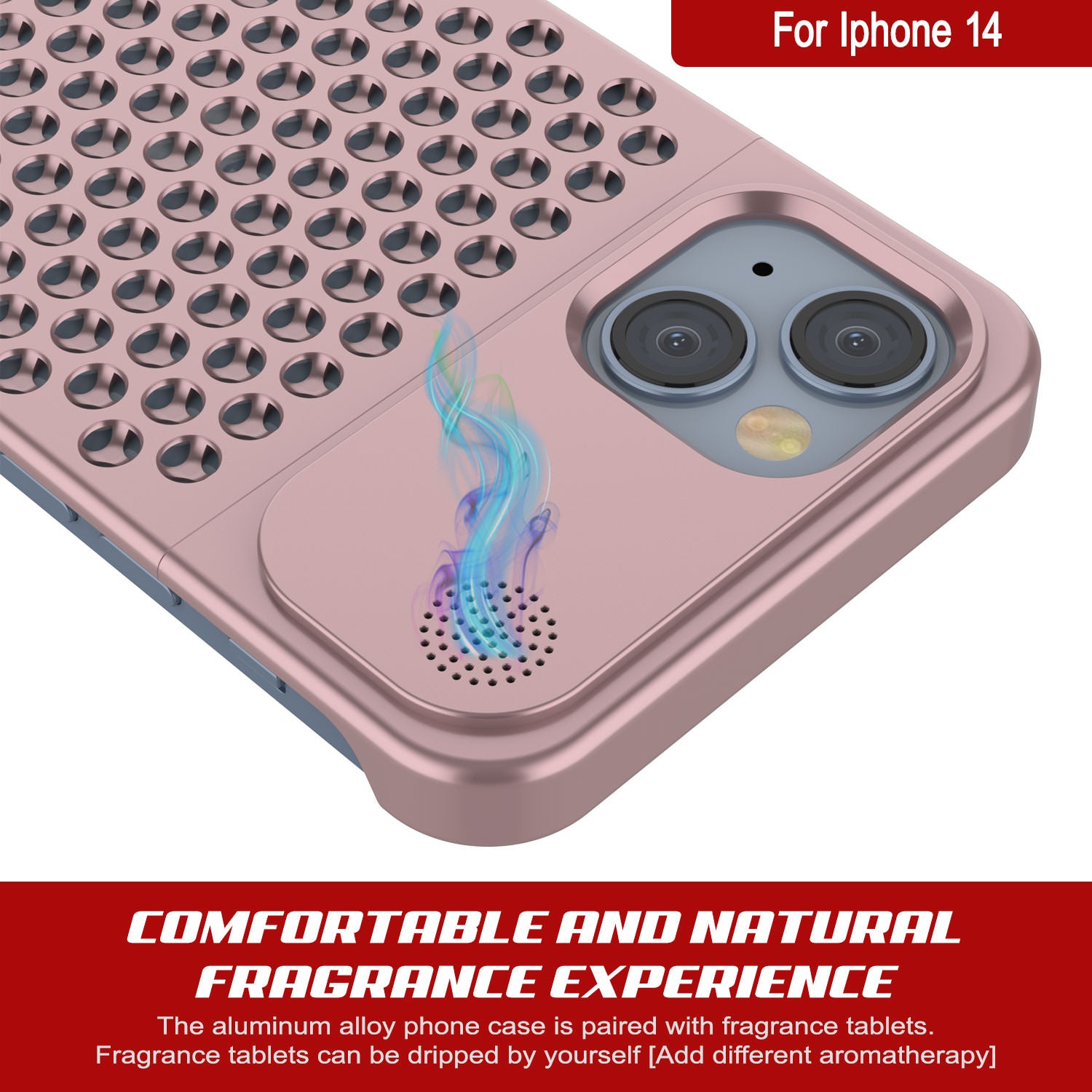 PunkCase for iPhone 14 Aluminum Alloy Case [Fortifier Extreme Series] Ultra Durable Cover [Rose-Gold]