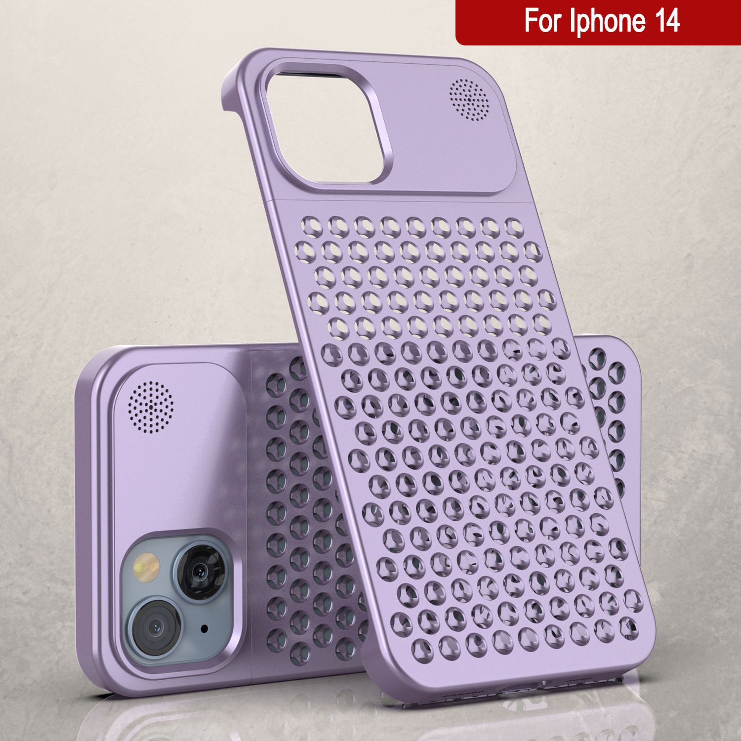 PunkCase for iPhone 14 Aluminum Alloy Case [Fortifier Extreme Series] Ultra Durable Cover [Liliac]