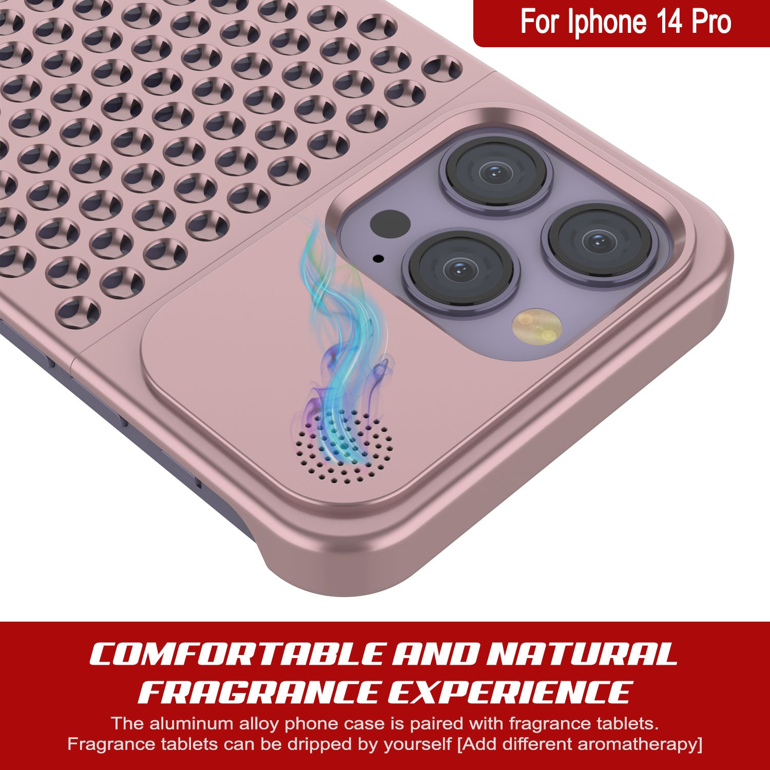 PunkCase for iPhone 14 Pro Aluminum Alloy Case [Fortifier Extreme Series] Ultra Durable Cover [Rose-Gold]