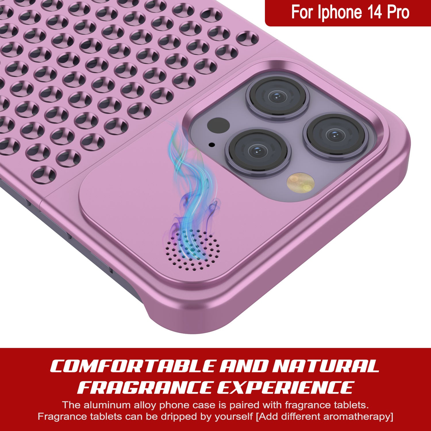 PunkCase for iPhone 14 Pro Aluminum Alloy Case [Fortifier Extreme Series] Ultra Durable Cover [Pink]