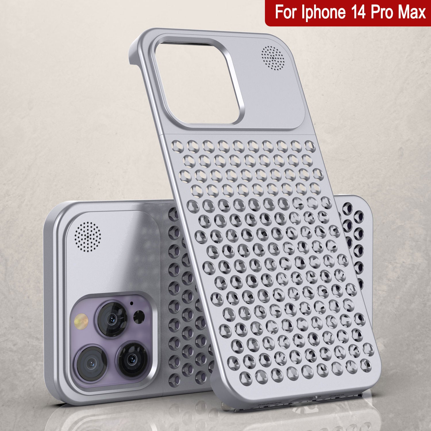 PunkCase for iPhone 14 Pro Max Aluminum Alloy Case [Fortifier Extreme Series] Ultra Durable Cover [Silver]