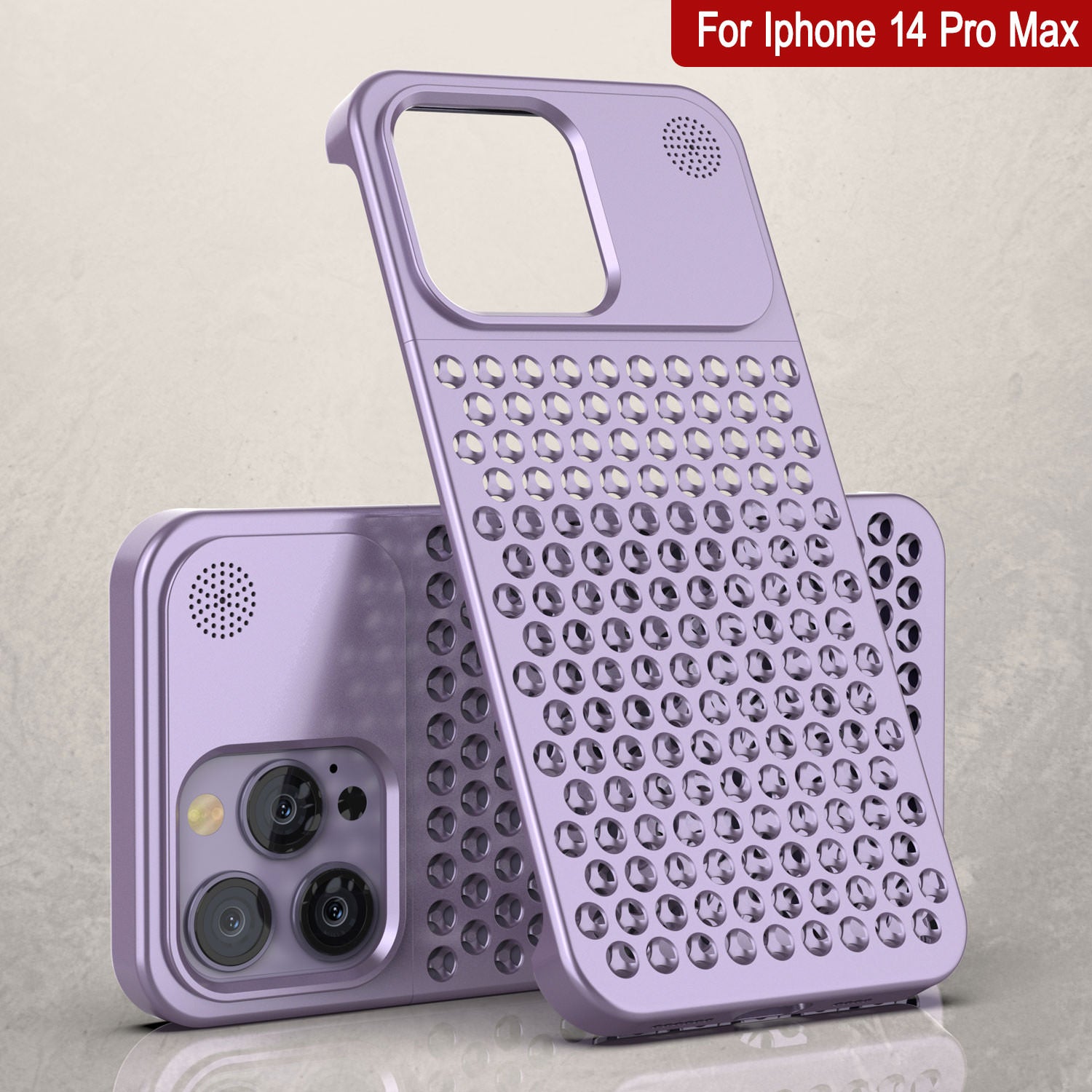 PunkCase for iPhone 14 Pro Max Aluminum Alloy Case [Fortifier Extreme Series] Ultra Durable Cover [Liliac]
