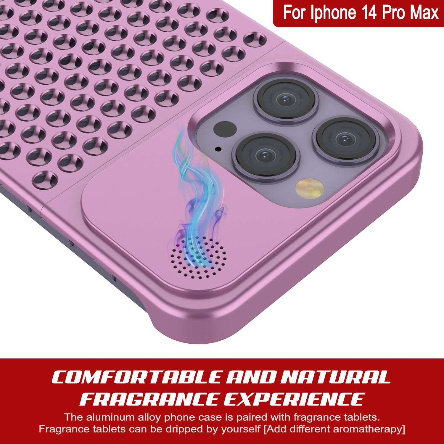PunkCase for iPhone 14 Pro Max Aluminum Alloy Case [Fortifier Extreme Series] Ultra Durable Cover [Pink]