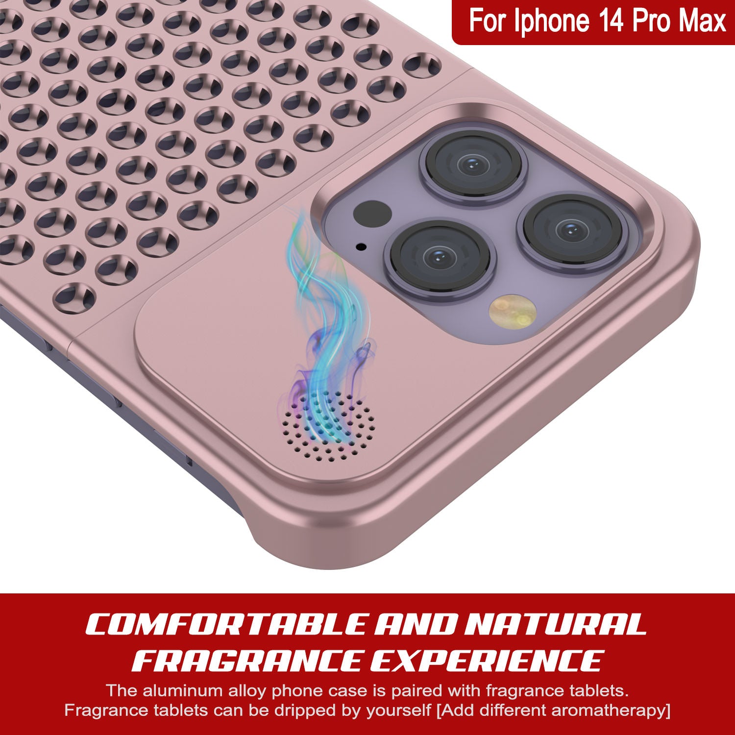 PunkCase for iPhone 14 Pro Max Aluminum Alloy Case [Fortifier Extreme Series] Ultra Durable Cover [Rose-Gold]