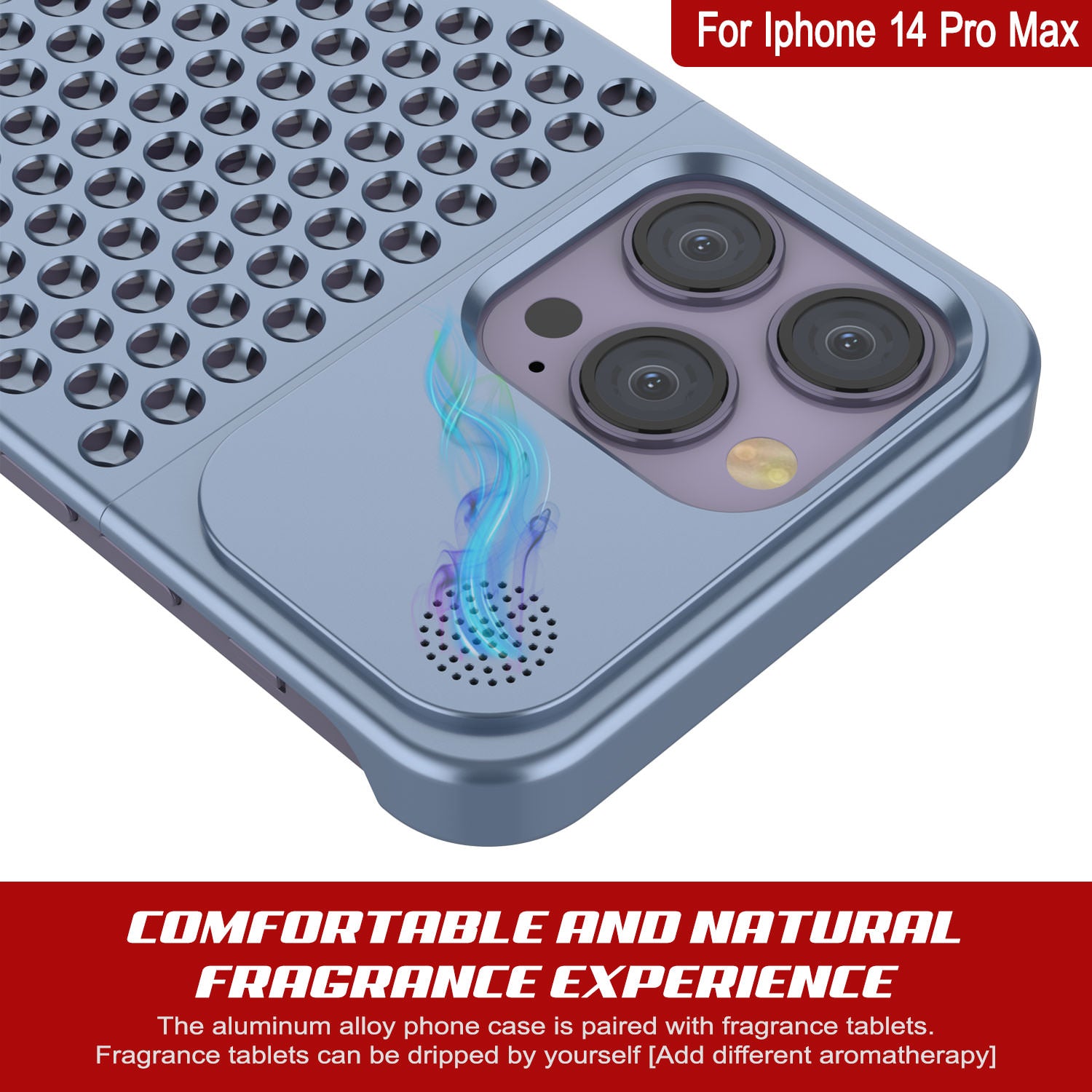 PunkCase for iPhone 14 Pro Max Aluminum Alloy Case [Fortifier Extreme Series] Ultra Durable Cover [Blue]