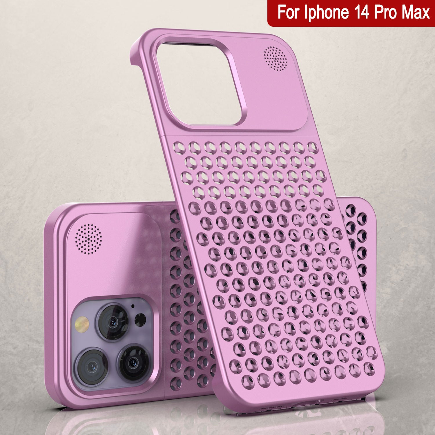 PunkCase for iPhone 14 Pro Max Aluminum Alloy Case [Fortifier Extreme Series] Ultra Durable Cover [Pink]