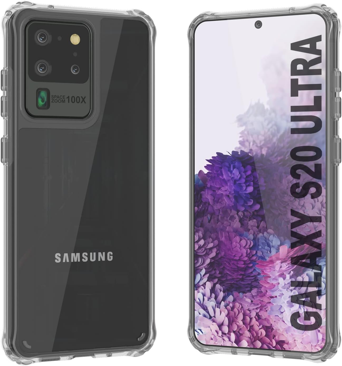 PunkCase Galaxy S20 Ultra Case [Air Hybrid II Series] Clear Protective Hard Shell