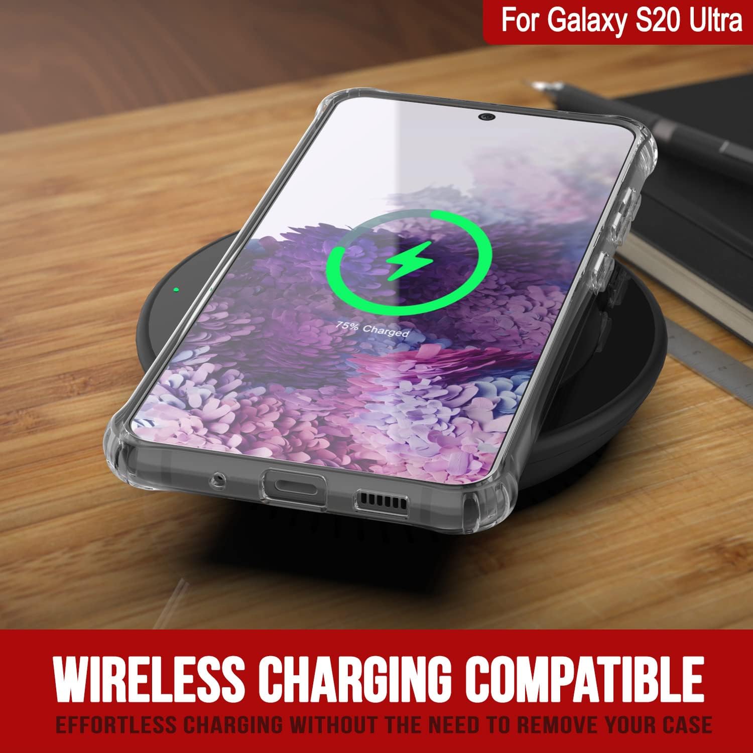 PunkCase Galaxy S20 Ultra Case [Air Hybrid II Series] Clear Protective Hard Shell