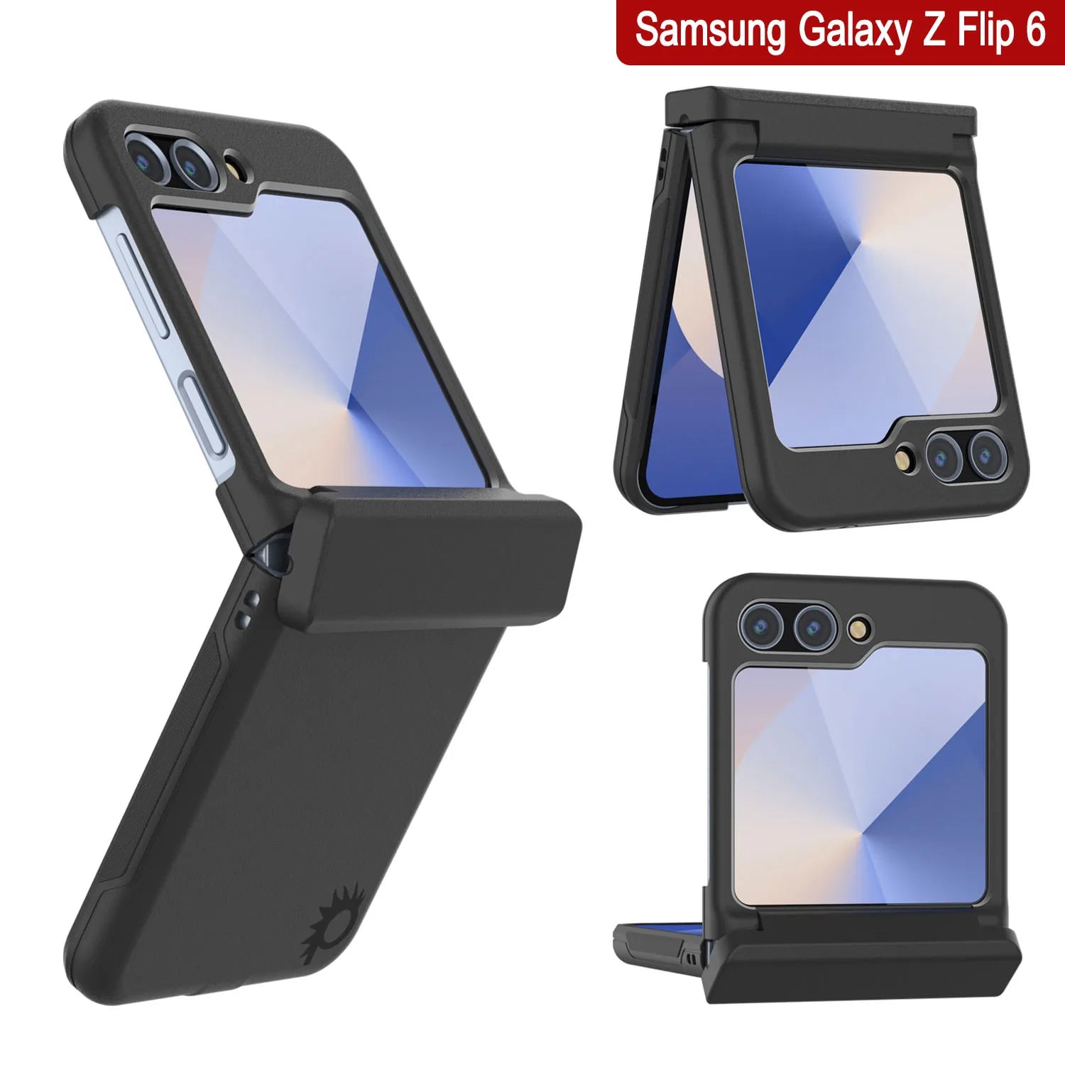 Galaxy Z Flip6 Card Holder Case [Crystal CardSlot Series] [Slim Fit] [Black]