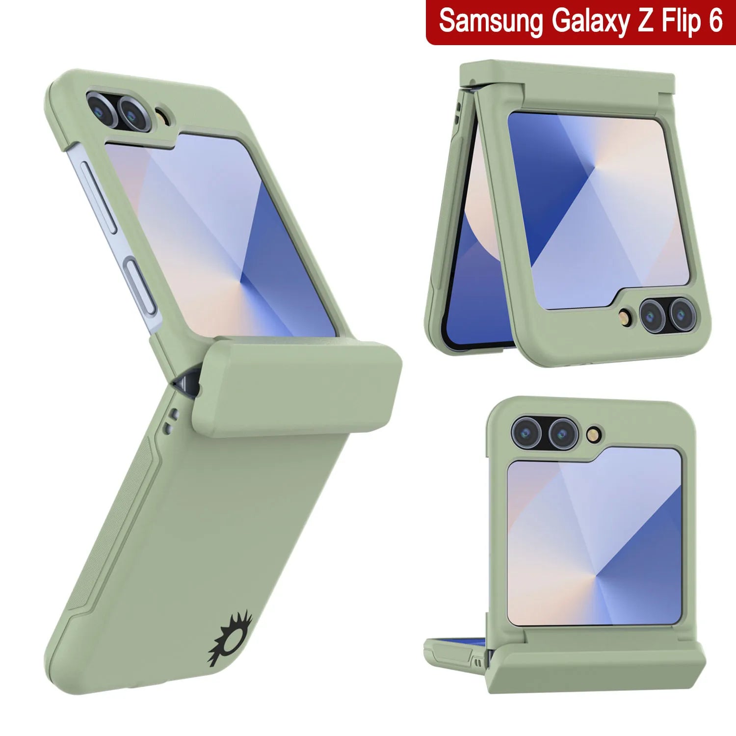 Galaxy Z Flip6 Card Holder Case [Crystal CardSlot Series] [Slim Fit] [Light Green]