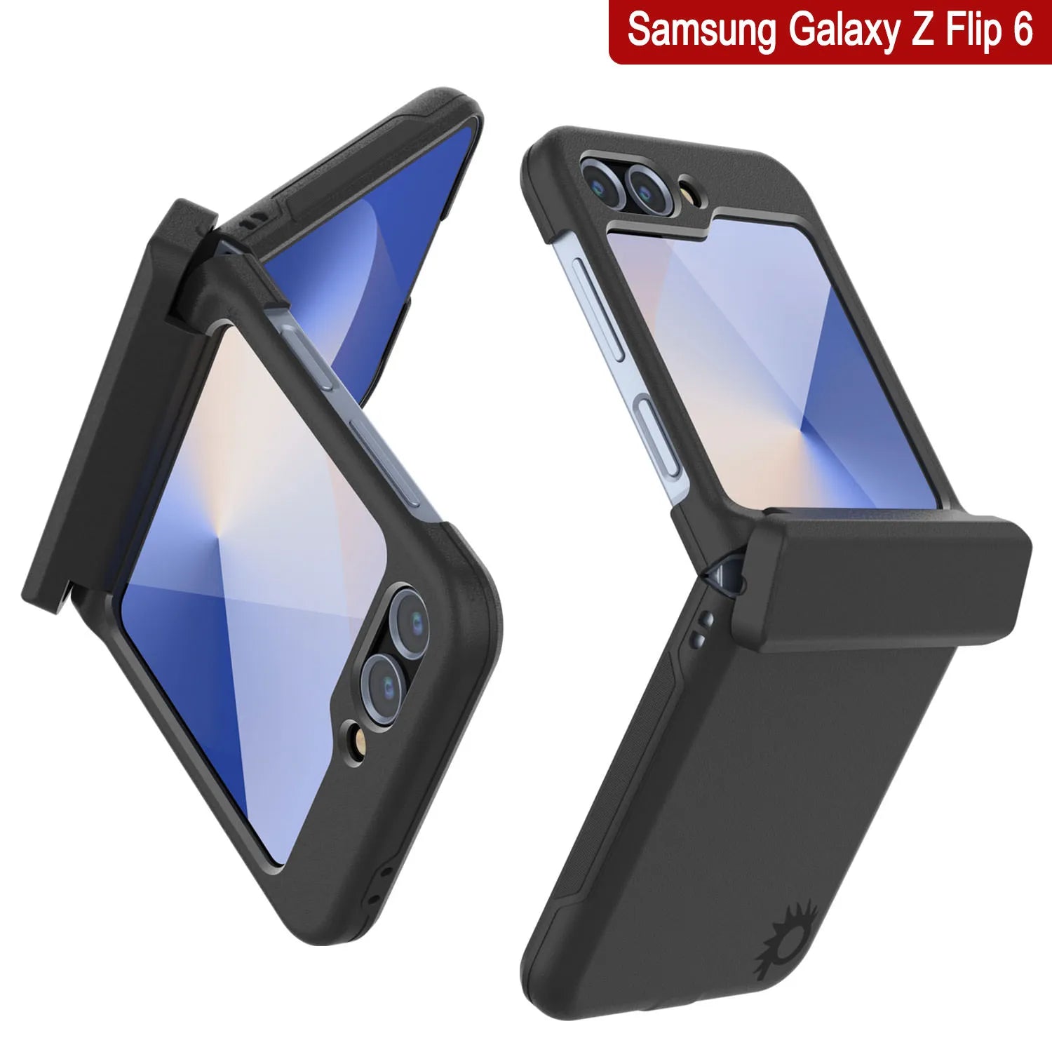 Galaxy Z Flip6 Card Holder Case [Crystal CardSlot Series] [Slim Fit] [Black]